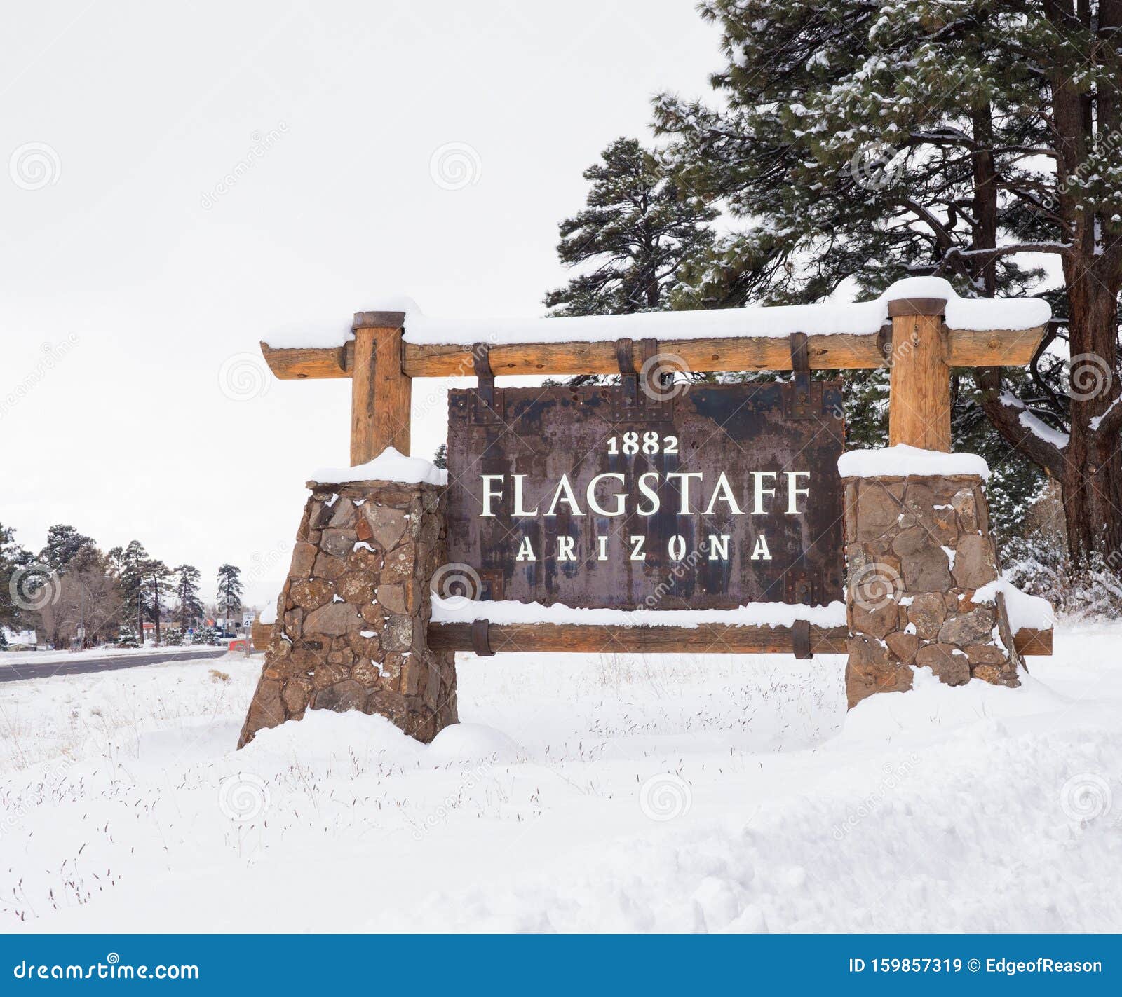 flagstaff arizona sign in winter