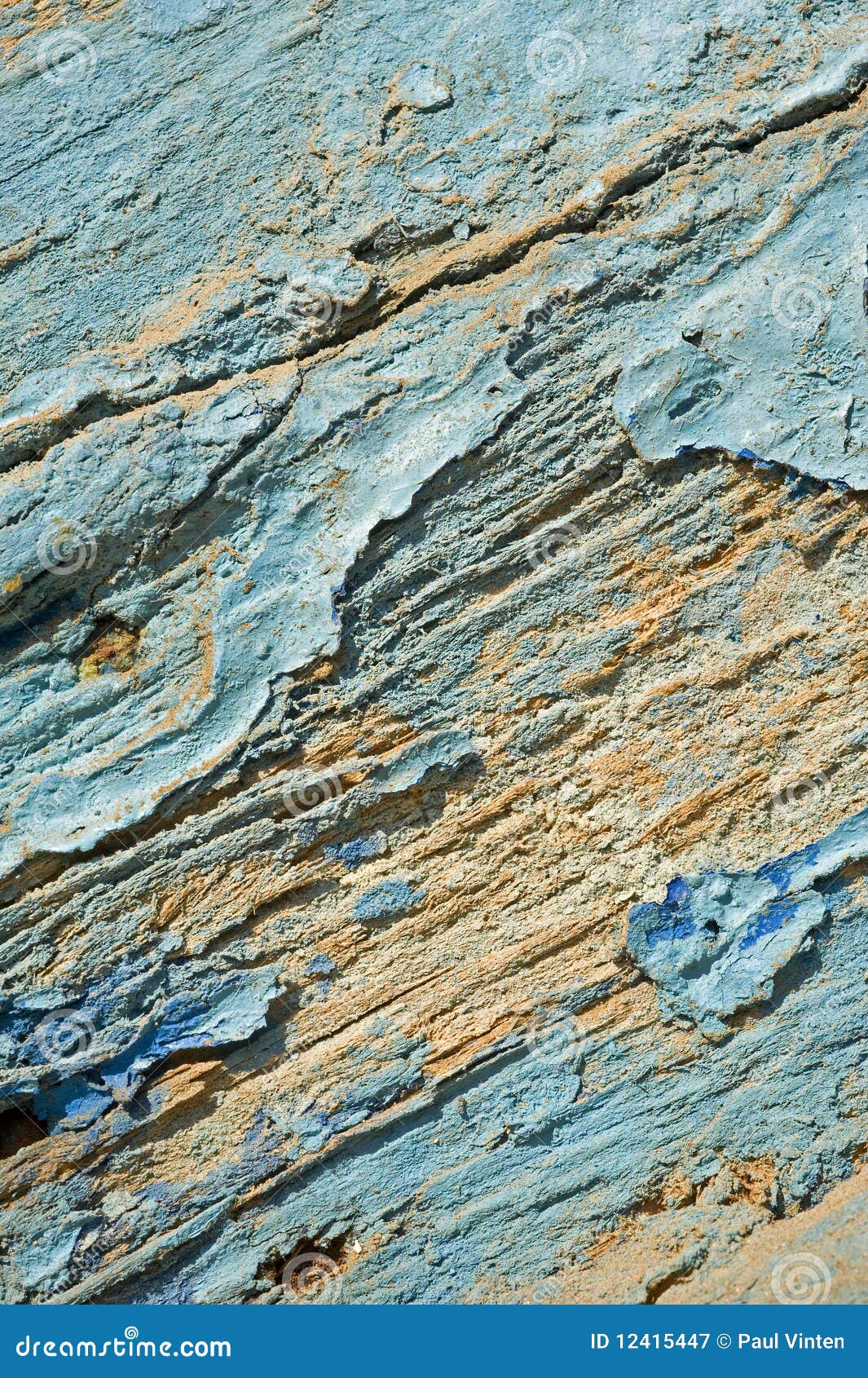 Flaking Paint on Rotten Wood Stock Image Image of blue, rough 12415447