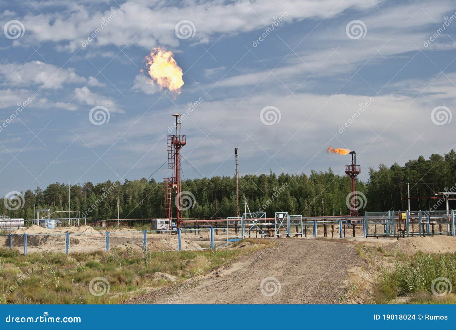 Flame from Burning byproducts of Manufacture Stock Photo Image of