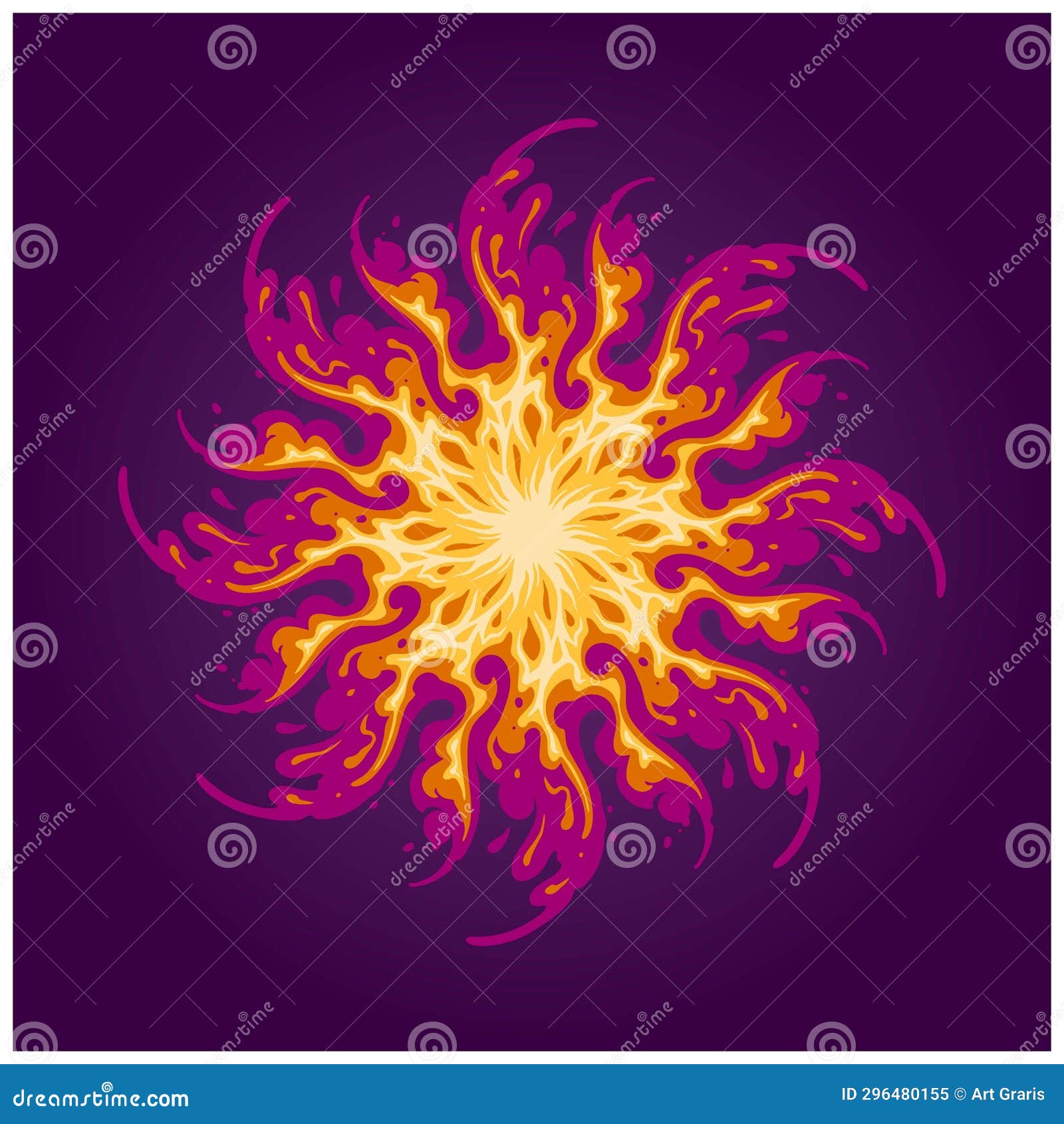 flame fantasia abstract ornamental