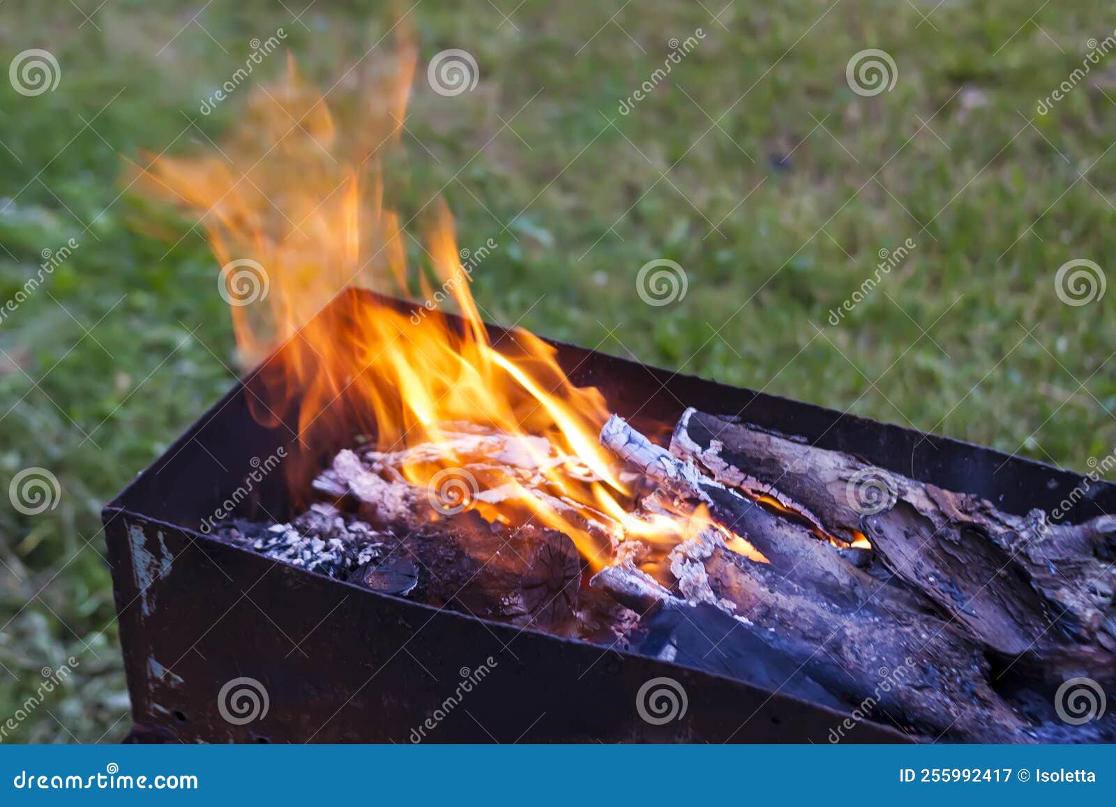 Flame of Fire Burning in the Brazier Stock Image - Image of brazier ...