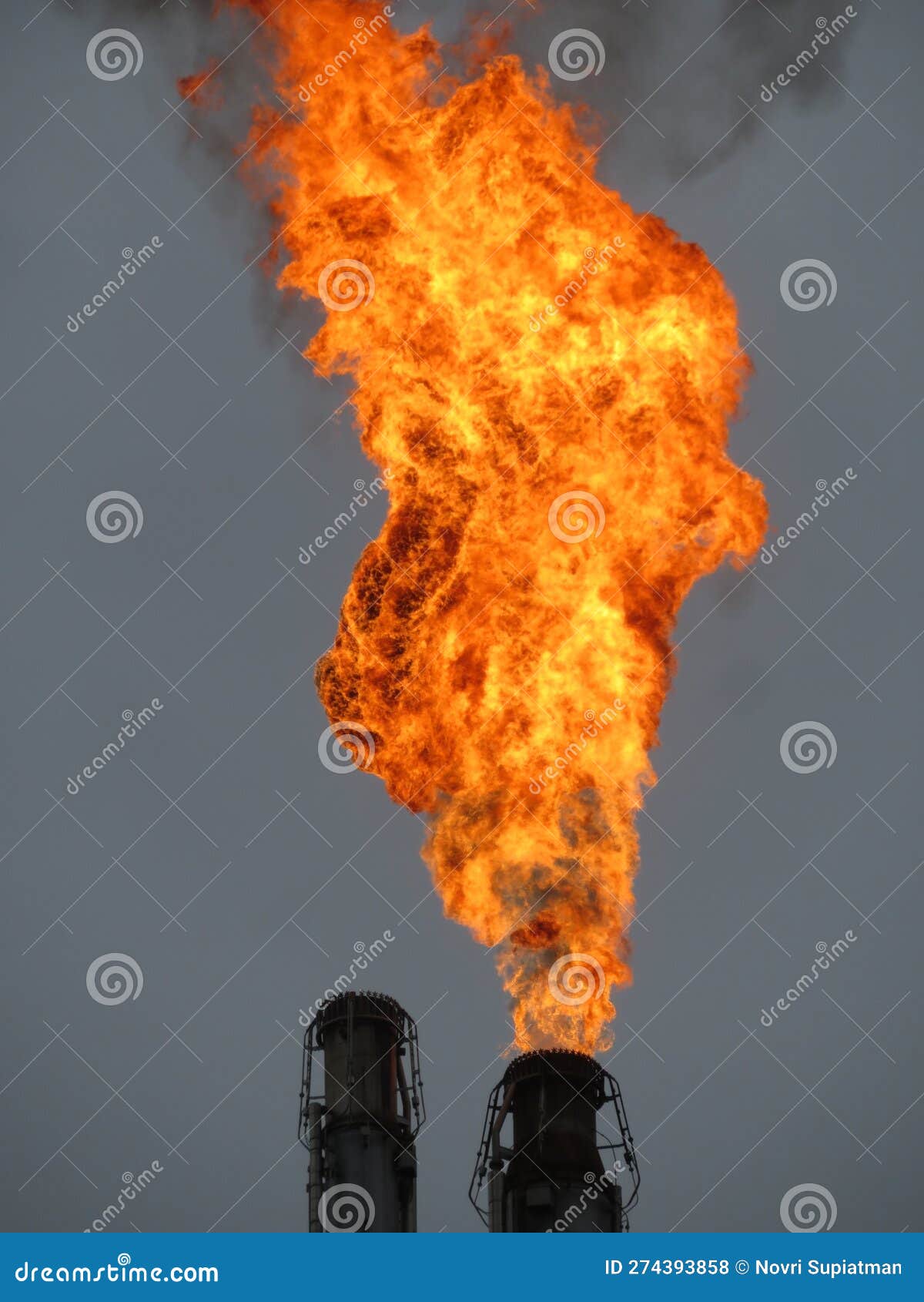 Flame from a Flare at the Refinery Stock Photo Image of fuel, flame