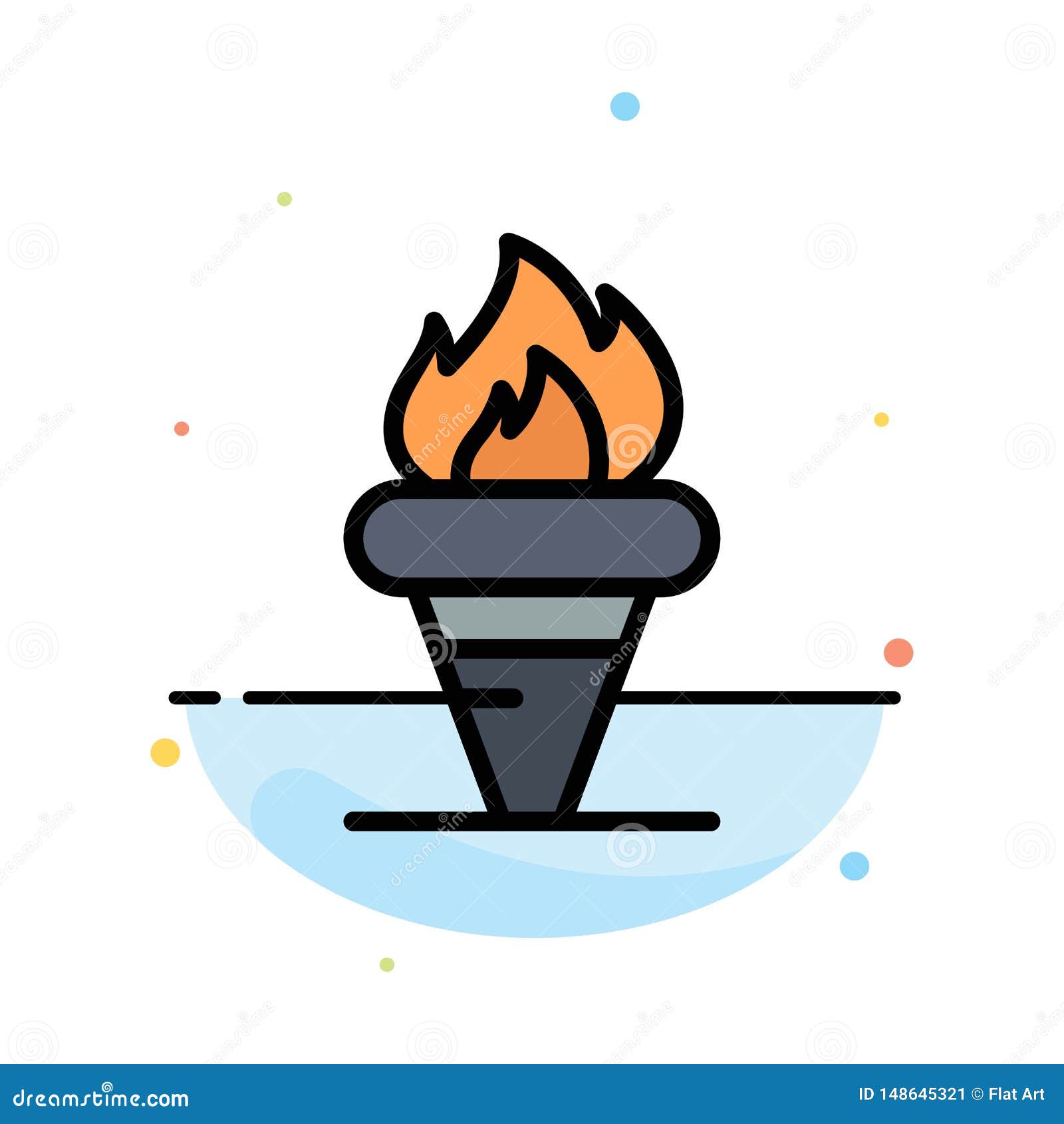 flame, games, greece, holding, olympic abstract flat color icon template