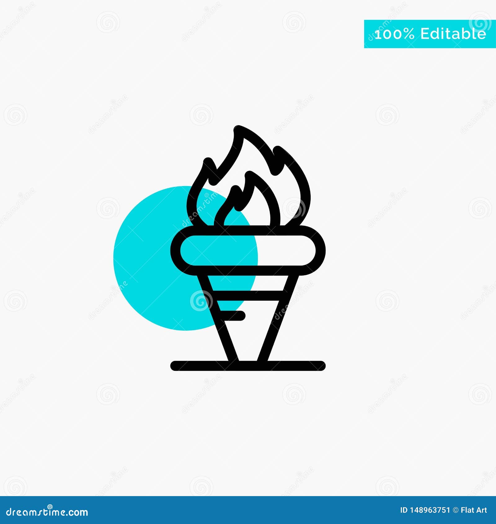 flame, games, greece, holding, olympic turquoise highlight circle point  icon