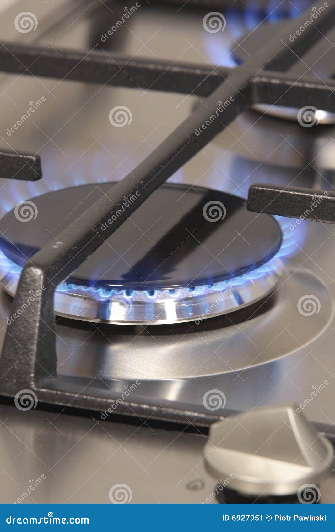 Flame Gas Burner on the Gas Hob Stock Image Image of alight