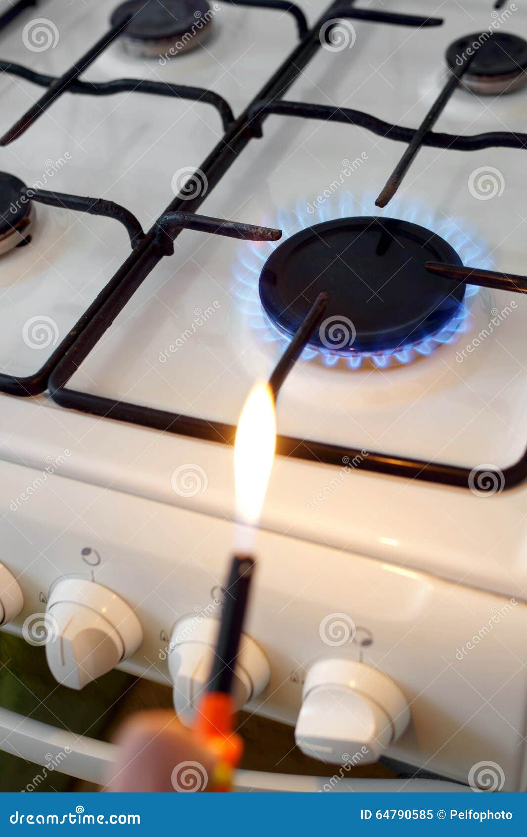 Flame of a gas stove stock image. Image of gaseous, cookery 64790585