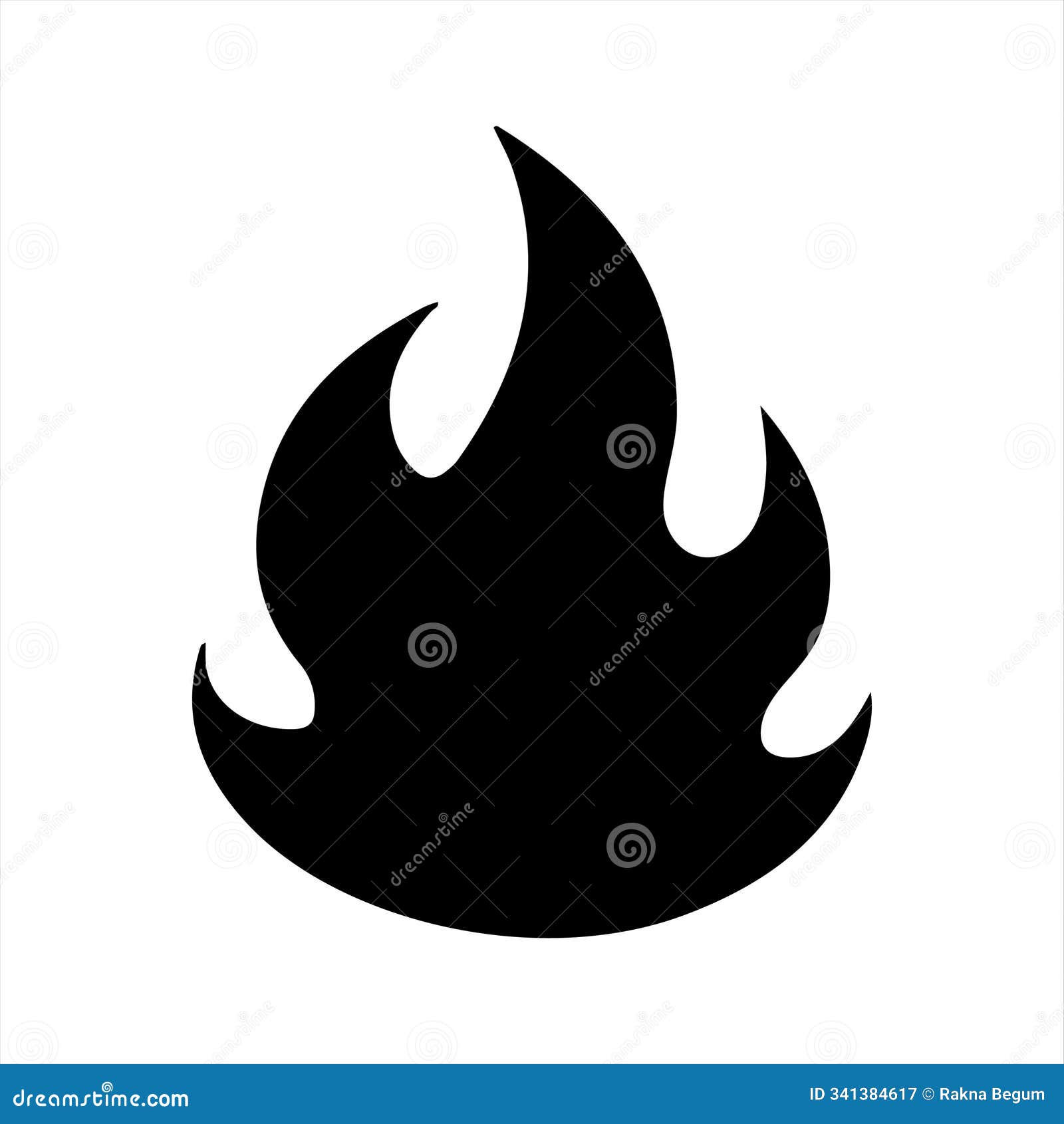 a flame icon silhouette refers to a simple, often stylized representation of a flame,