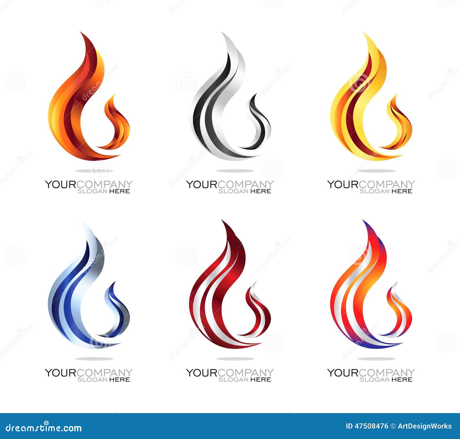 a unique fire flame logo 