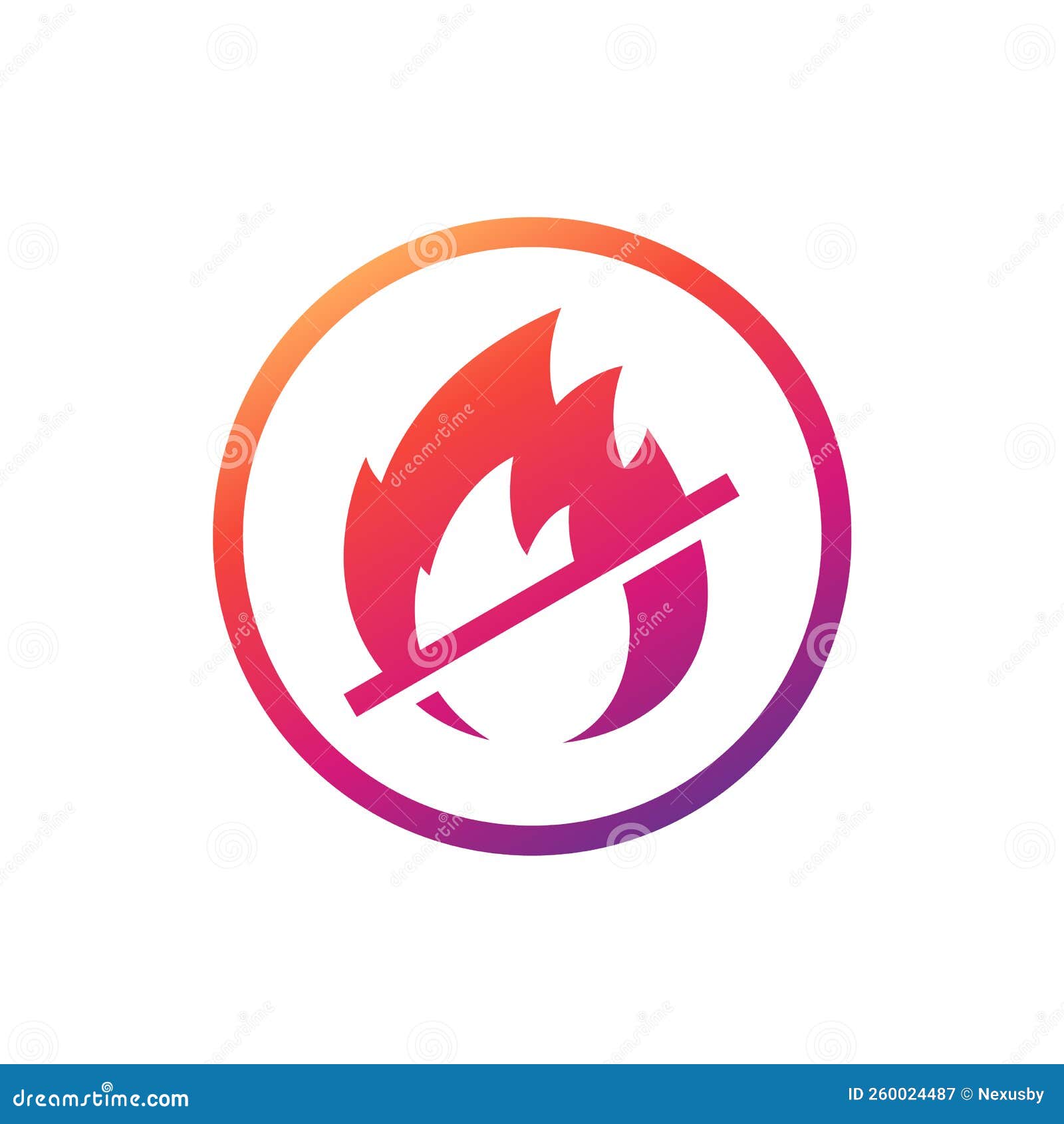 Flame Retardant Icon on White Stock Vector Illustration of heat