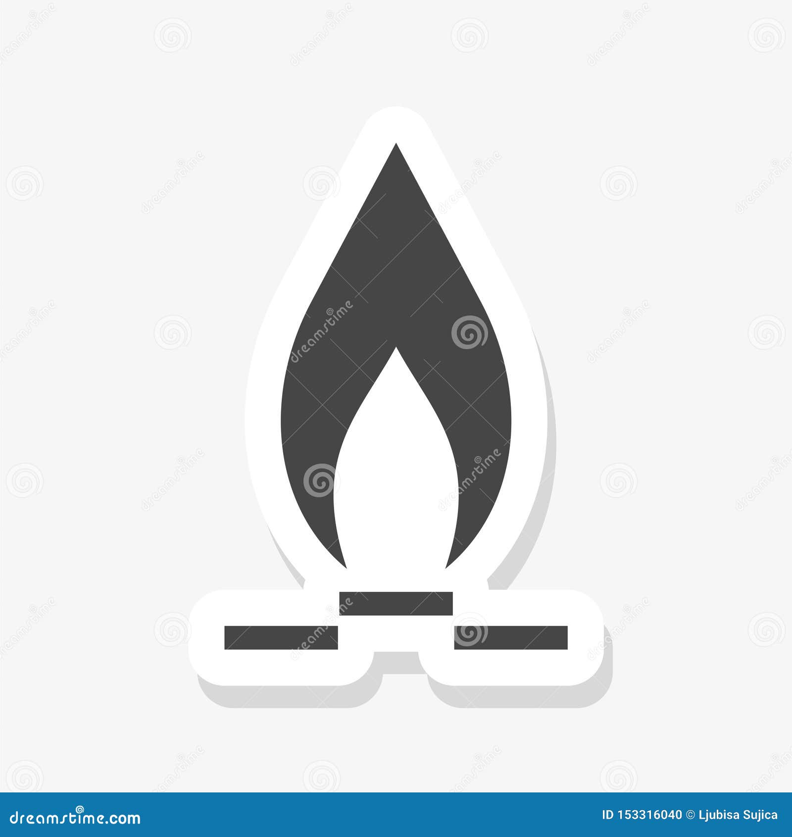 Flame Sticker Template Fire Logo Design Graphic Stock Illustration Illustration Of Idea Icon 153316040