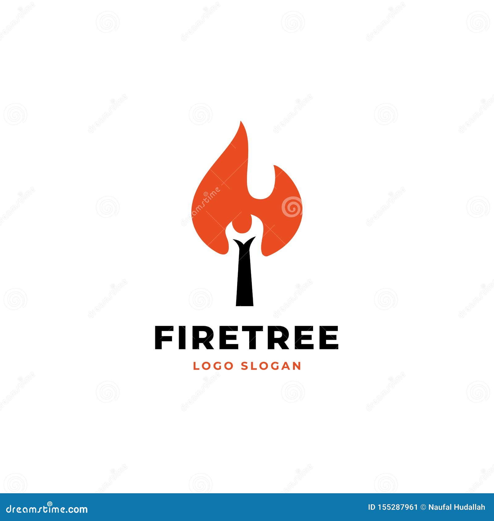flame tree logo  concept. fire leaf  with tree trunk  icon