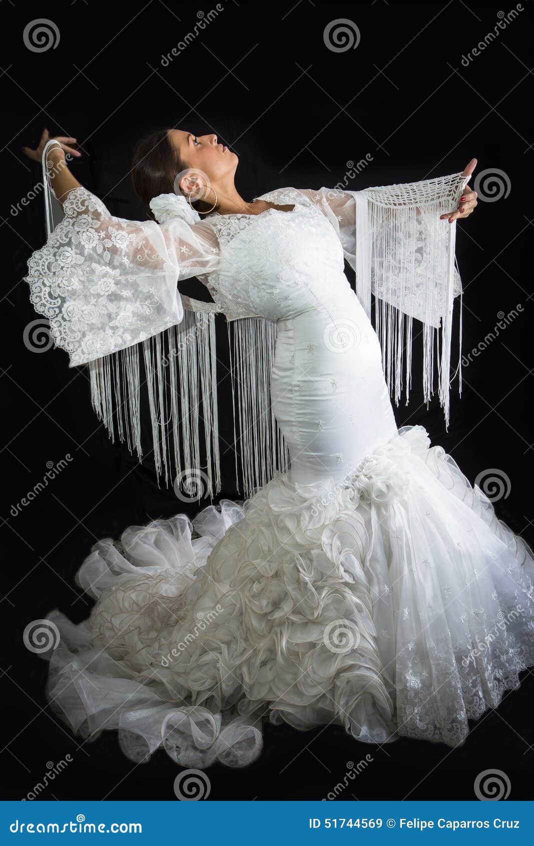 Flamenco Lace Crochet Beach Cover Up Dress - Black / Xs, image size:1067x1690