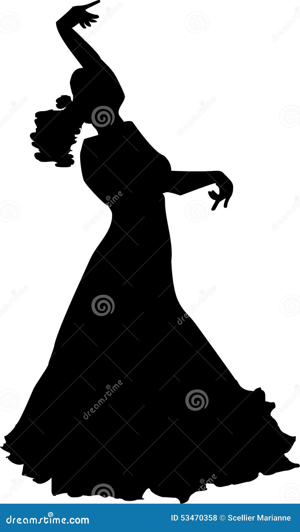 Flamenco stock vector. Illustration of elegance, woman - 53470358