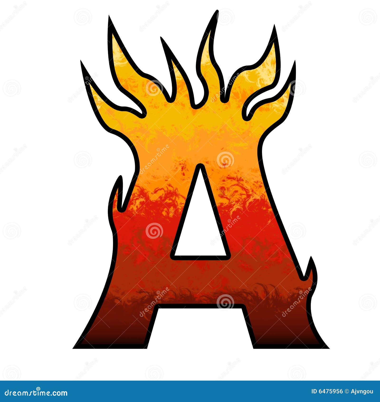 Flames Alphabet Letter A Stock Illustration Illustration Of Gradient