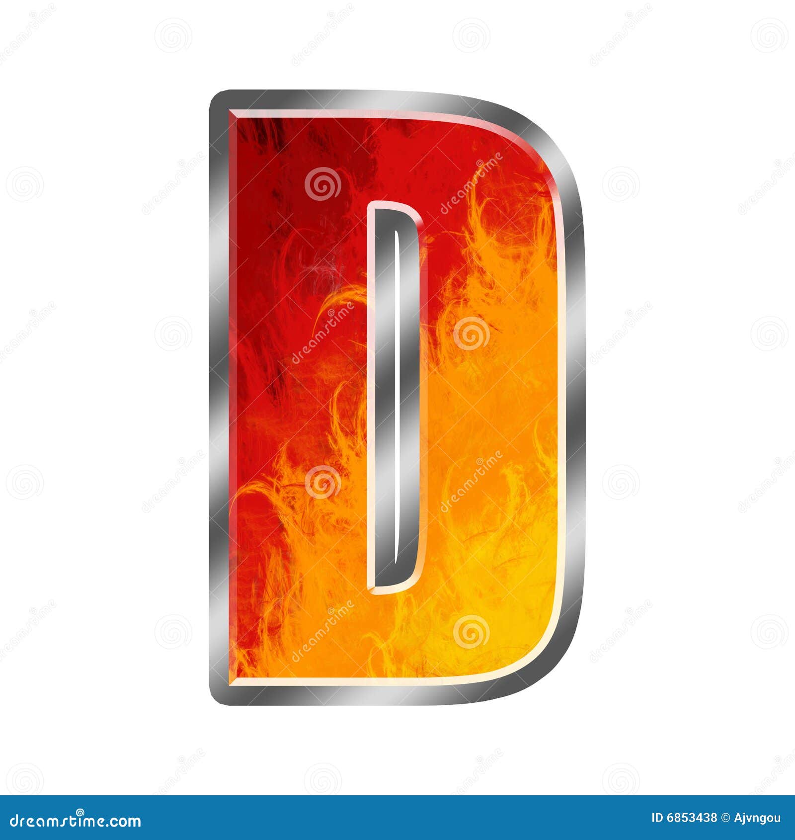 Flames Alphabet Letter D stock illustration. Illustration of design ...