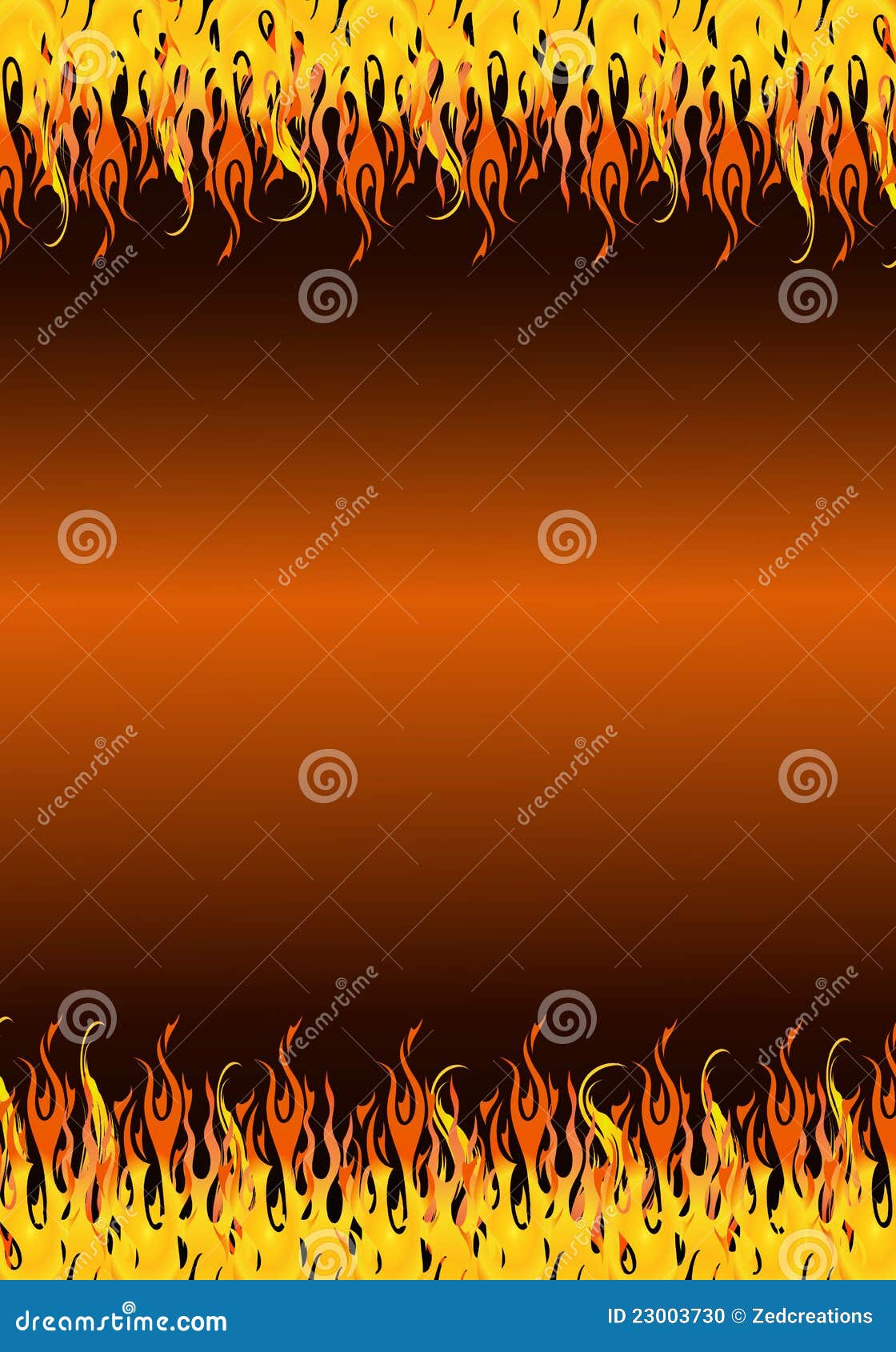 Flames border stock vector. Image of headline, fire, element 23003730