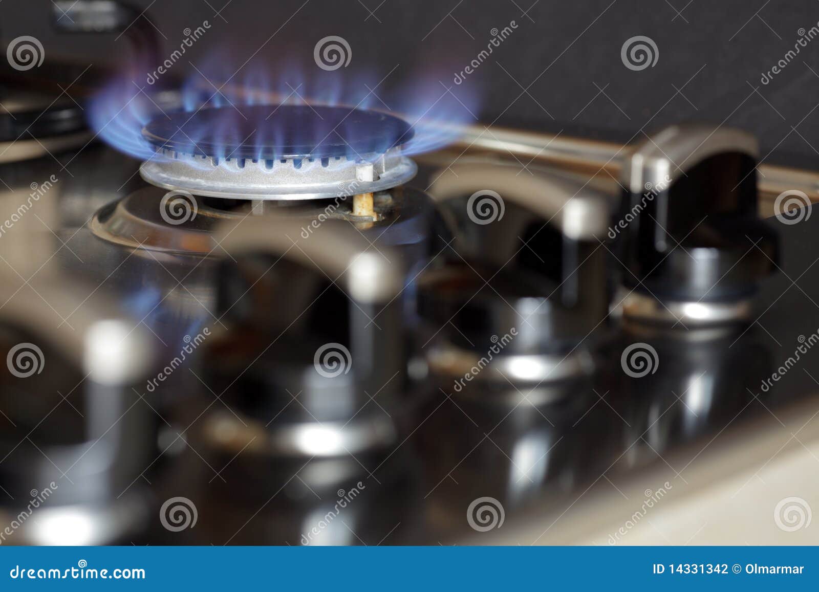 Flames of gas stove stock photo. Image of home, blaze 14331342