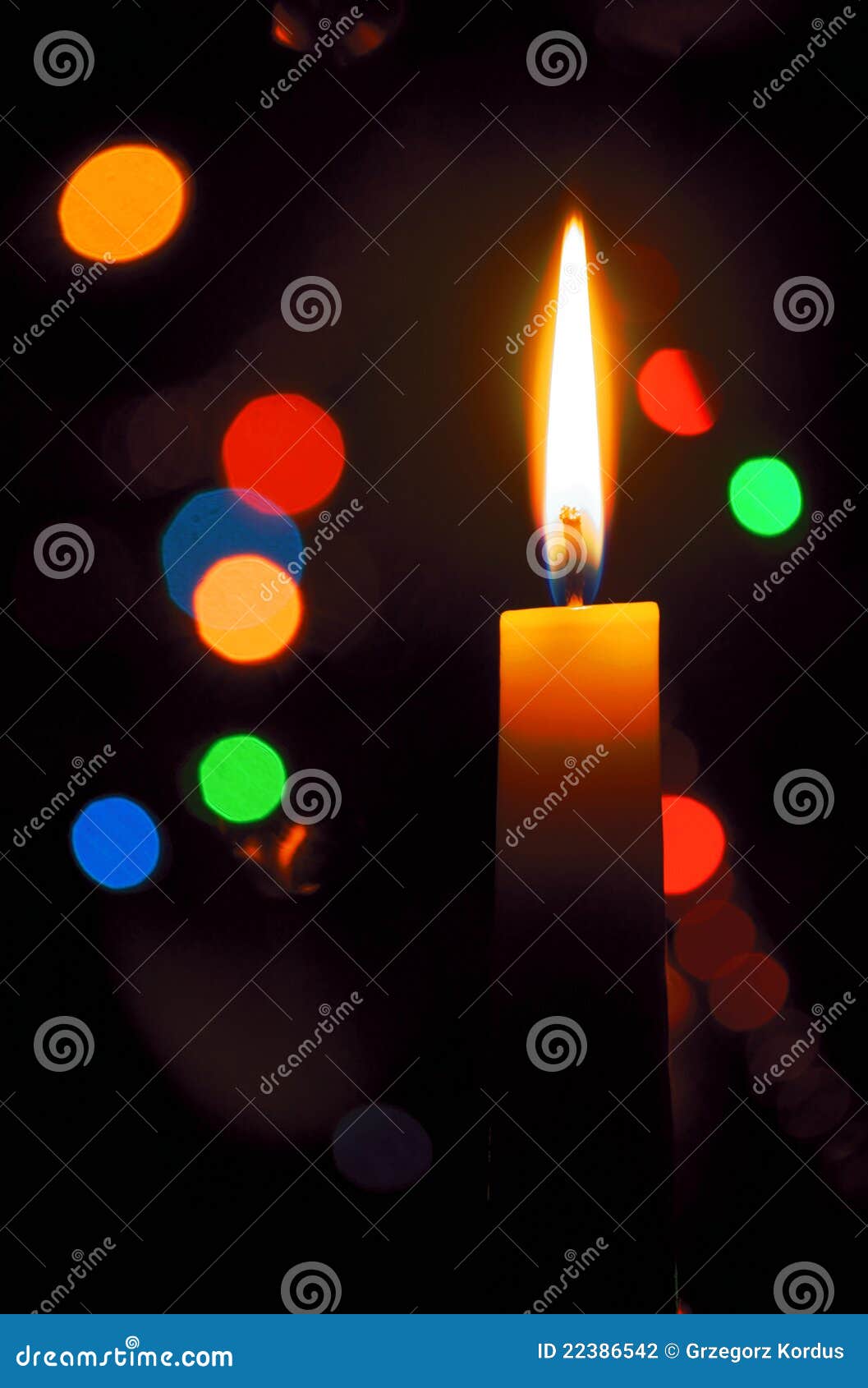 Flaming candle stock photo. Image of candle, decoration 22386542