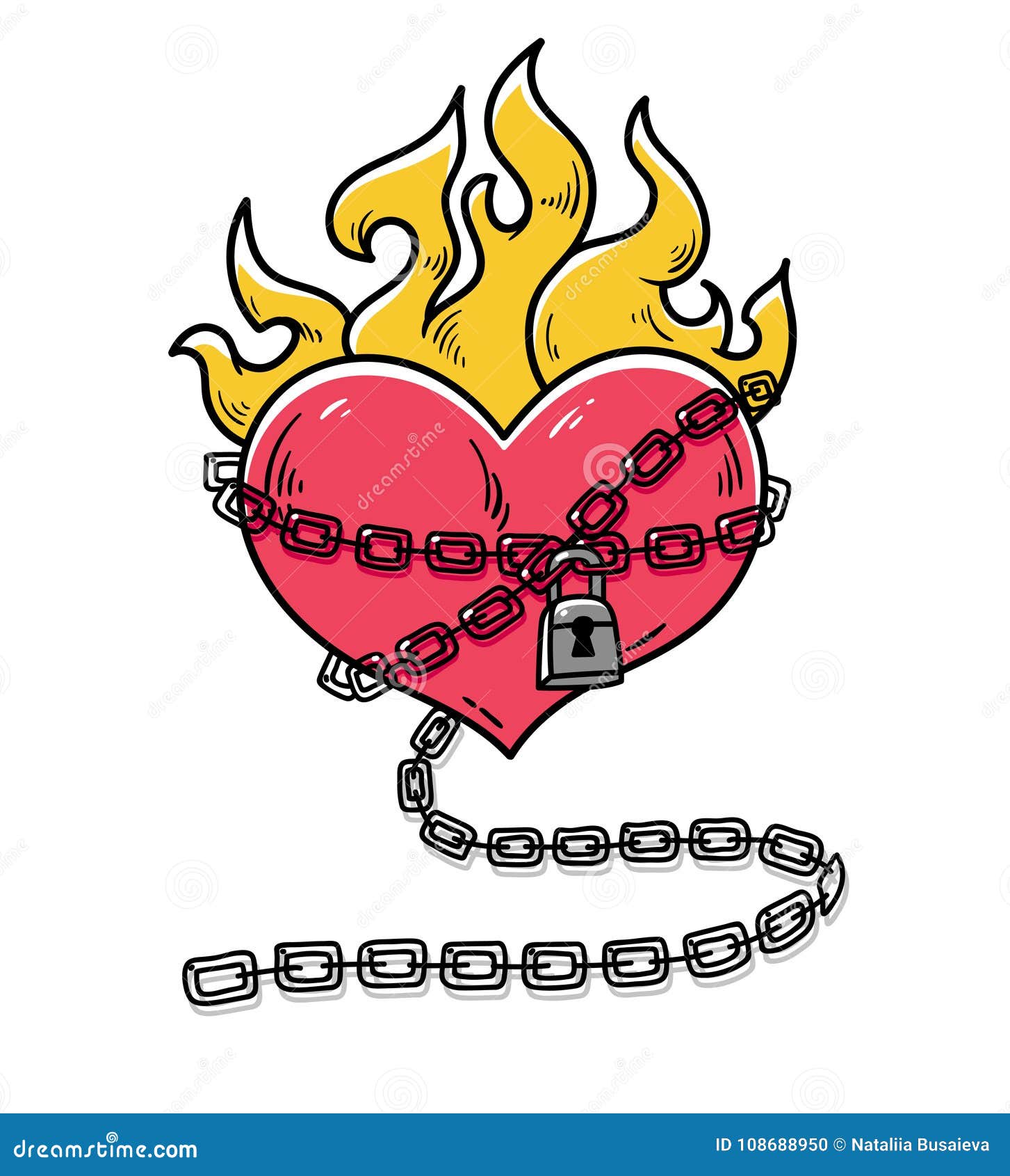 Burning Heart  Tatyou Removable Tattoos