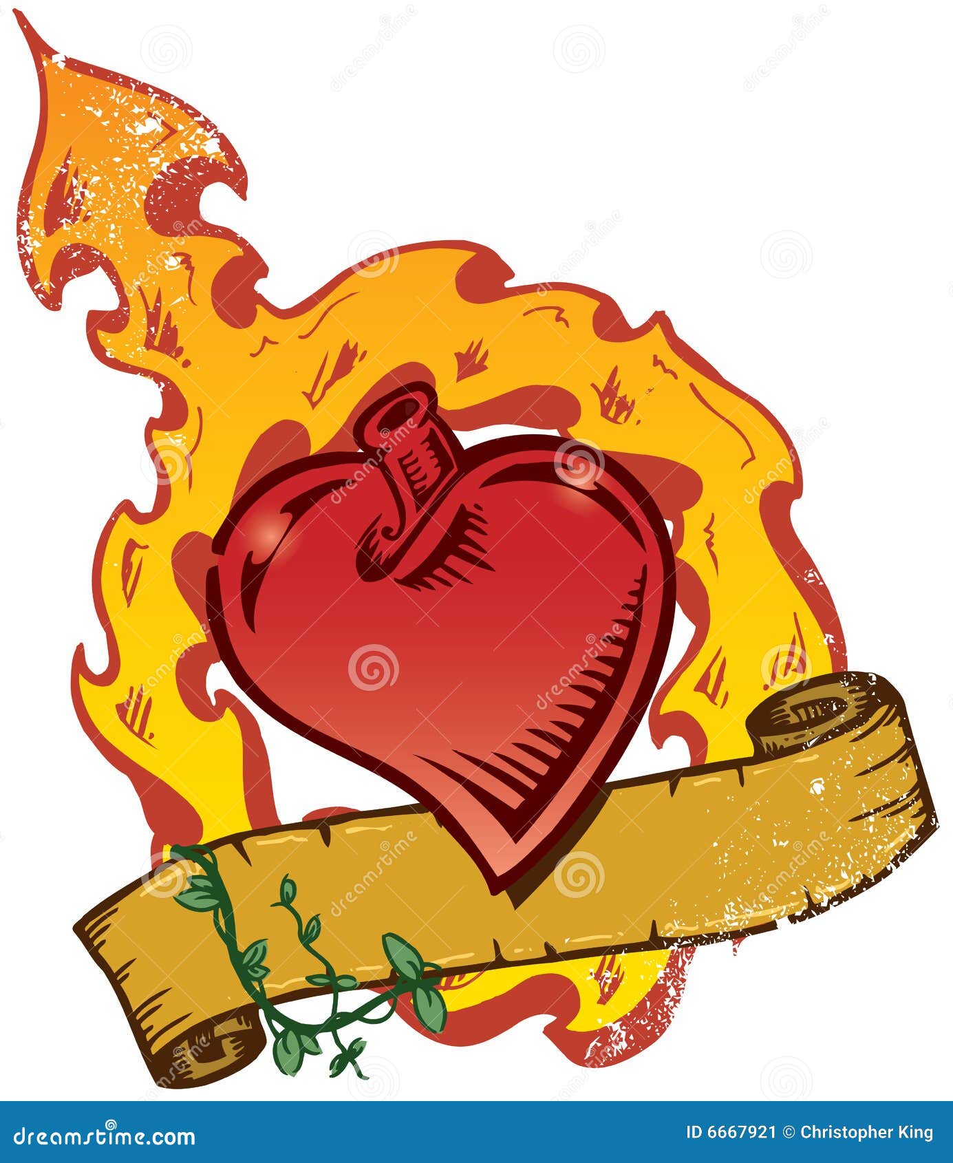 Flames Heart Tattoo Stock Illustrations – 92 Flames Heart Tattoo Stock  Illustrations, Vectors & Clipart - Dreamstime