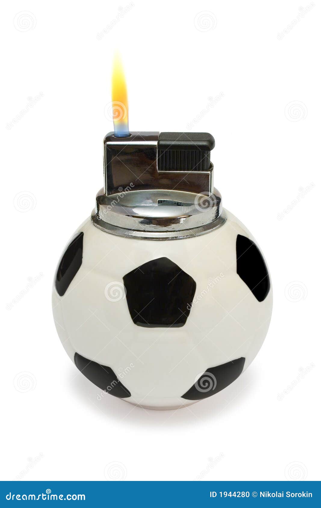 Flaming Lighter Like A Soccer Ball Picture. Image 1944280