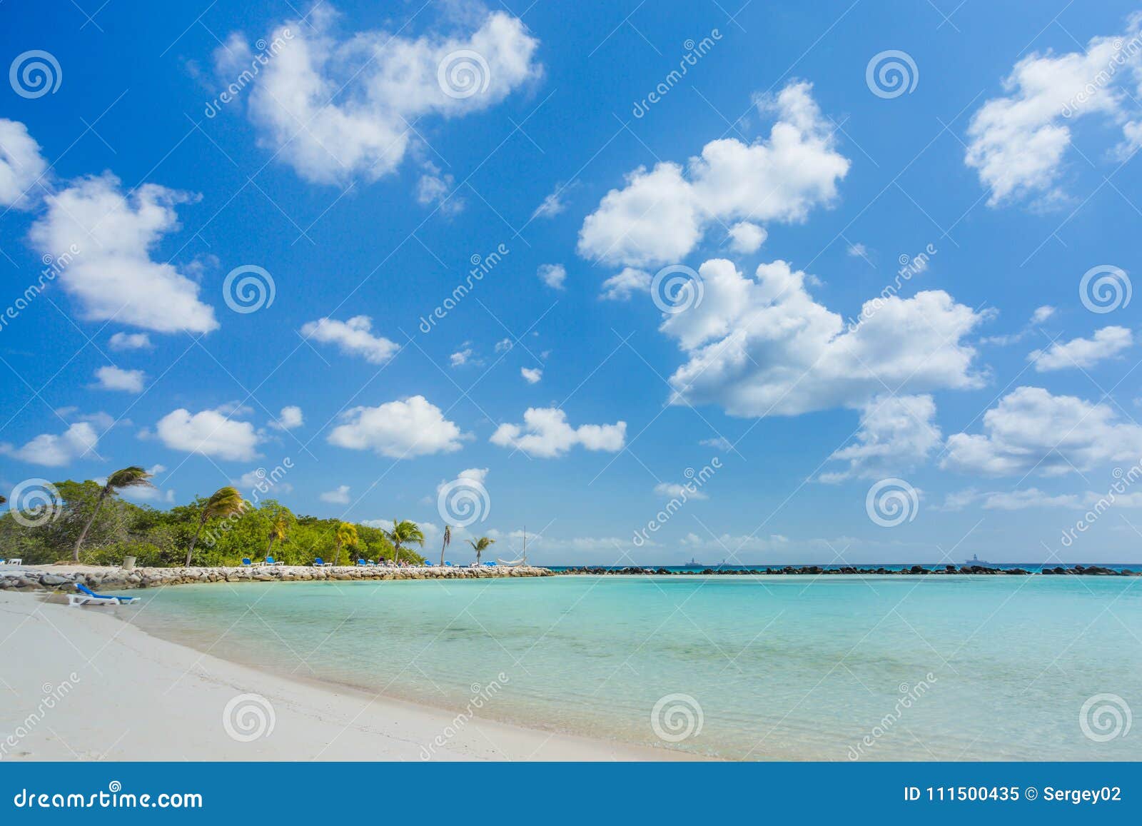 Flamingo Beach At Aruba Island Stock Image Image Of