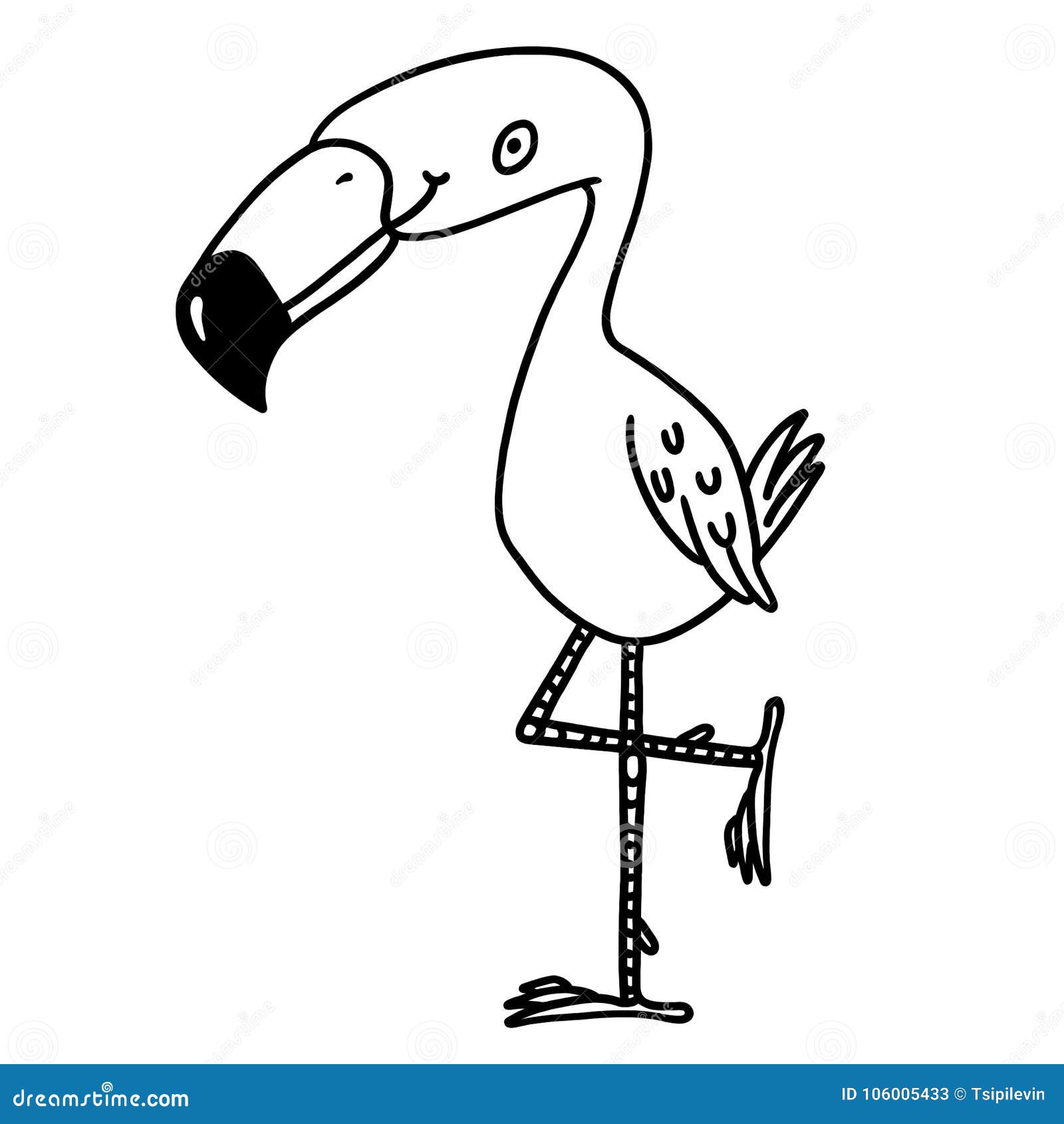 Flamingo Bird Outline Black and White Cartoon Stock Illustration - Illustration of symbol, isolated: 106005433 Flamingo Bird Outline Black and White Cartoon Stock Illustration - Illustration of symbol, isolated: 106005433