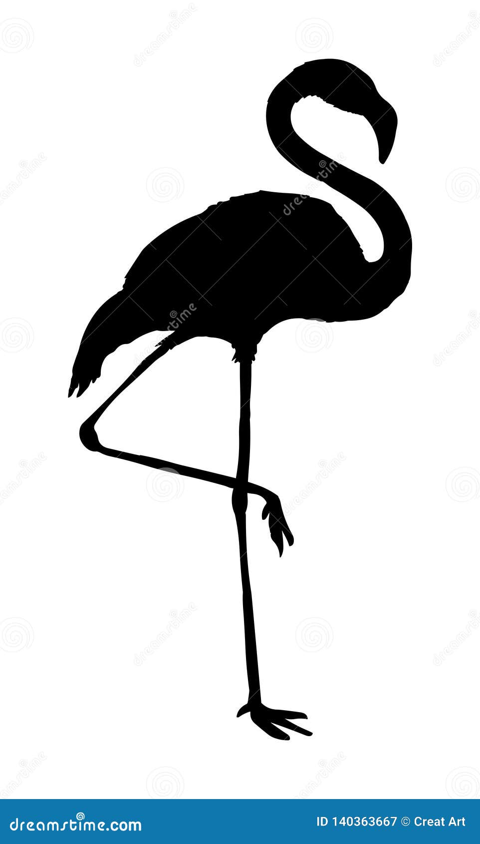 flamingo   black silhouette
