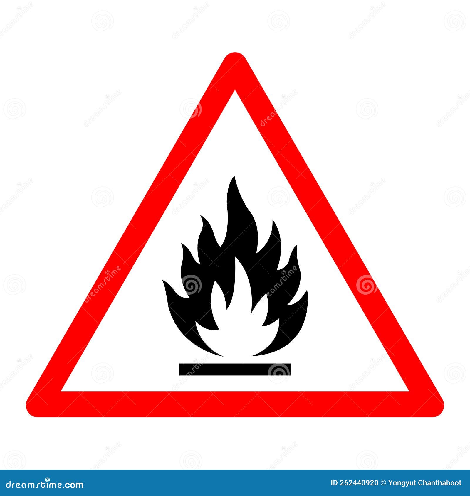 Flammable Symbol Sign ,Vector Illustration, Isolate on White Background Label .EPS10 Stock