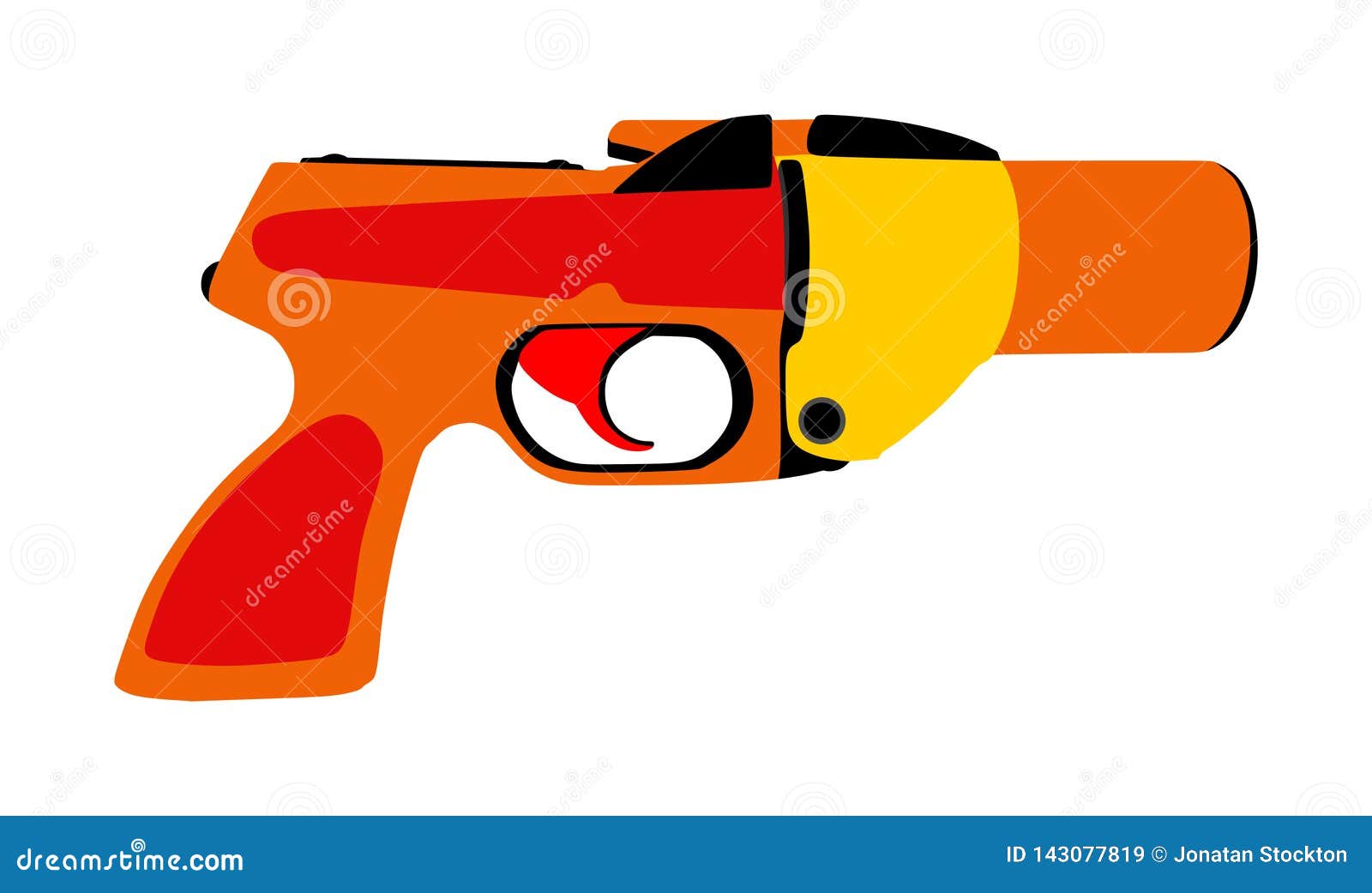 Flare Gun Isolated on White Background. Signal Pistol for Survival