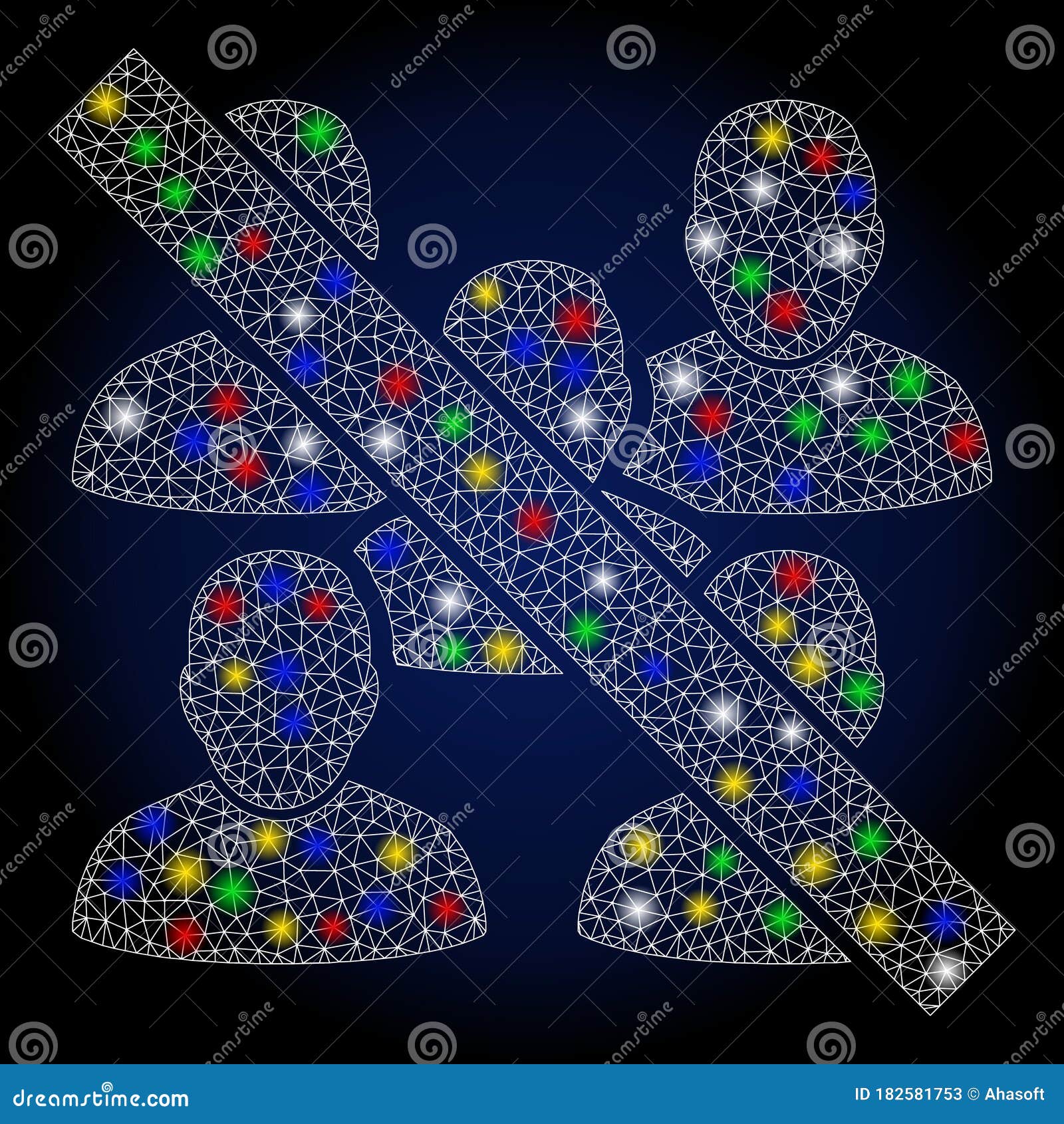 flare mesh 2d forbidden social group with color flare spots