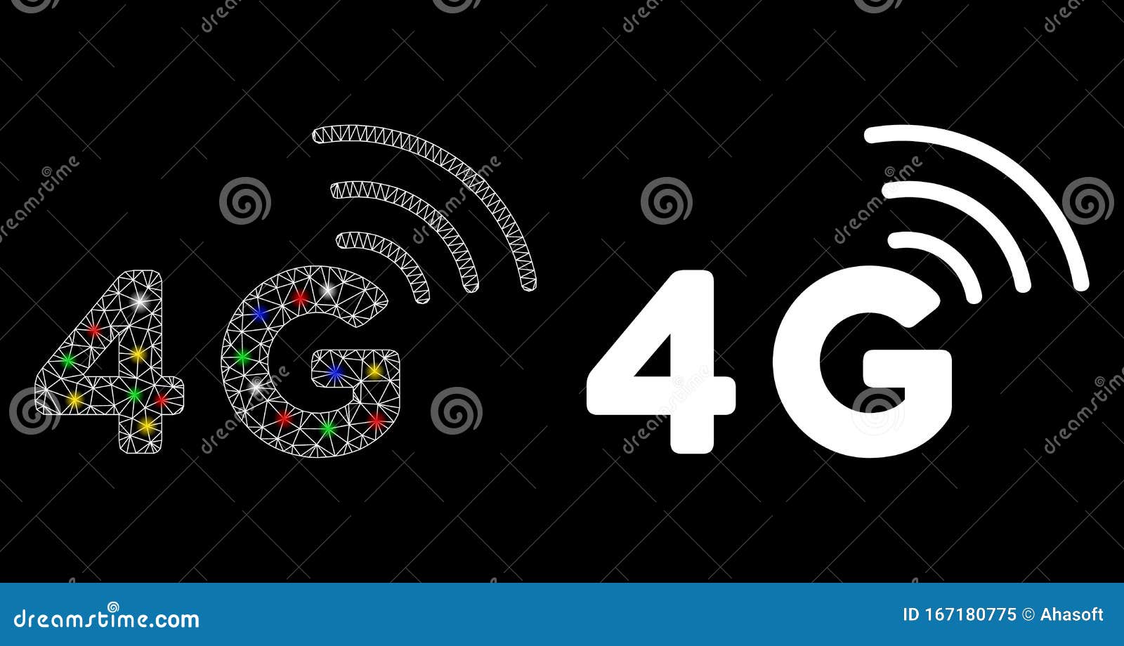 flare mesh 2d 4g icon with flare spots