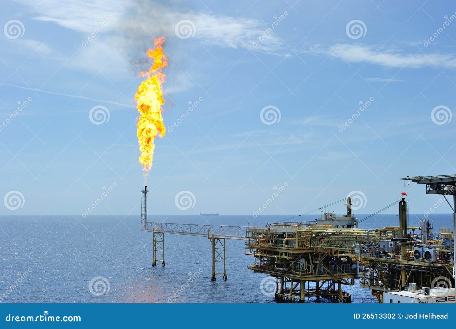 Flare At An Offshore Platform Stock Photography Image 26513302