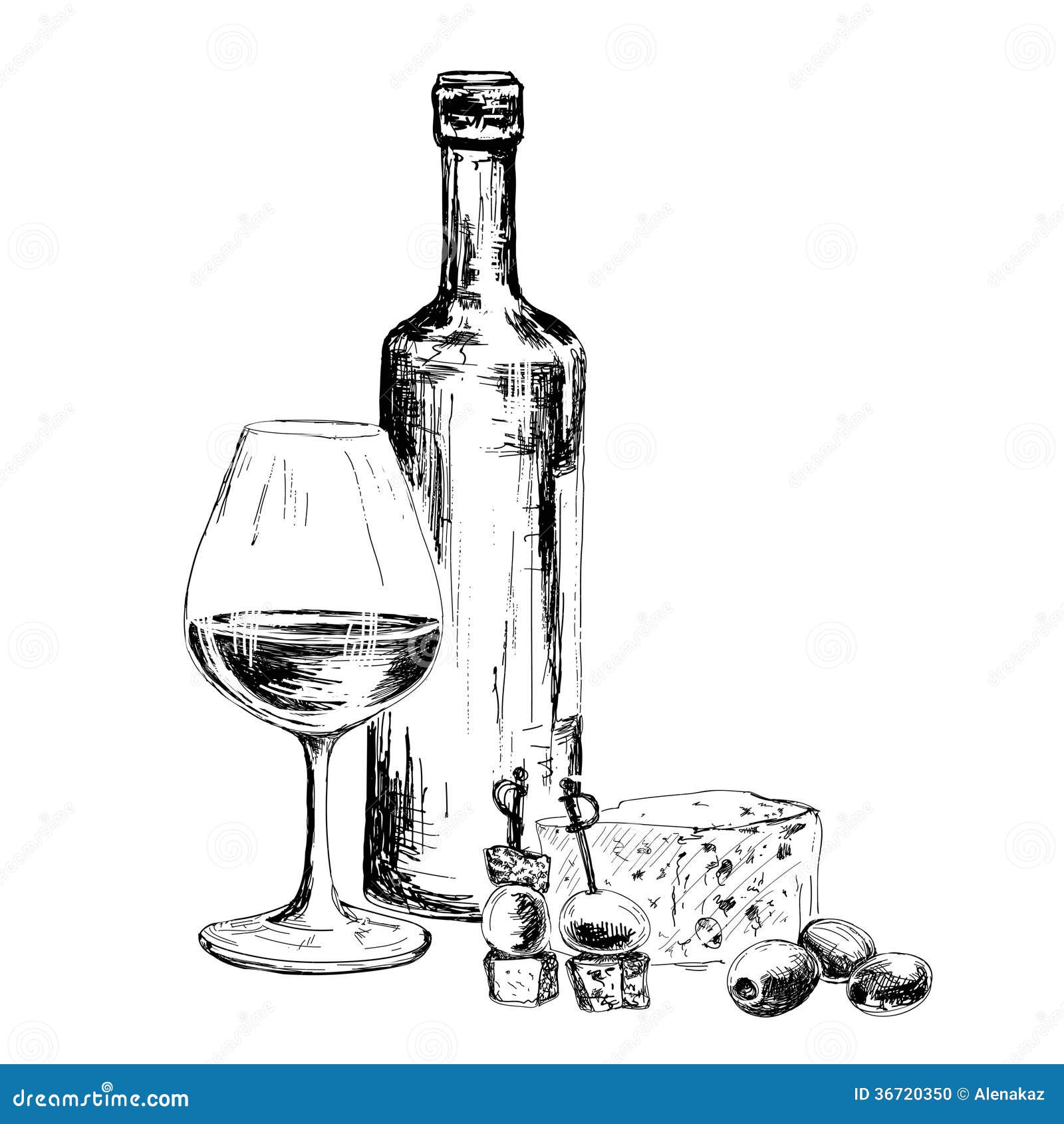 Flasche Wein Und Blauschimmelkäse Stockfoto Bild 36720350