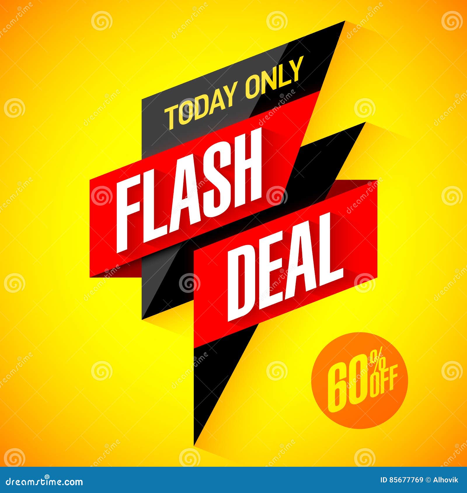 flash deal, today only flash sale special offer banner