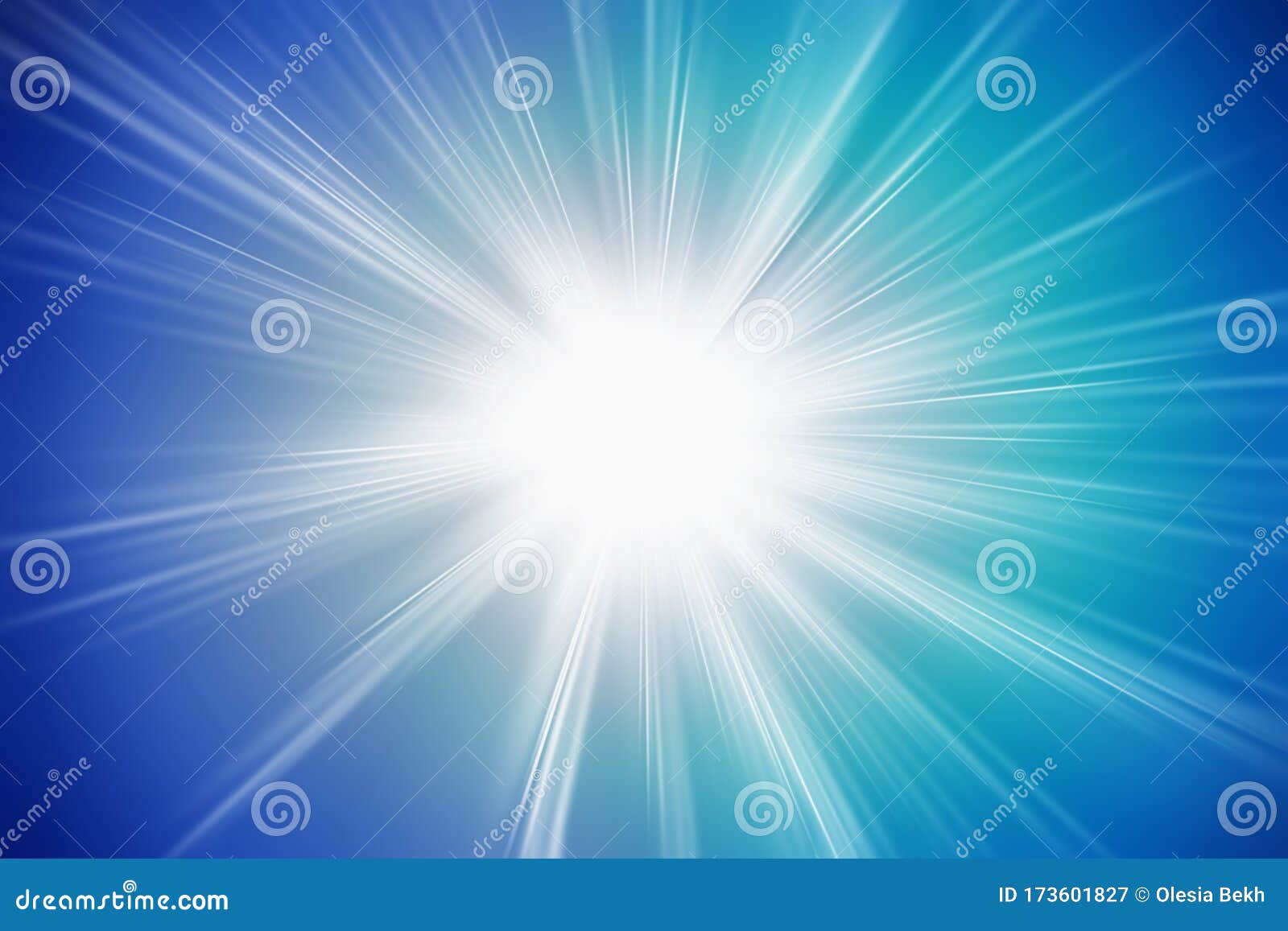 flash light, lens flares, sun beams effect over dark blue background.