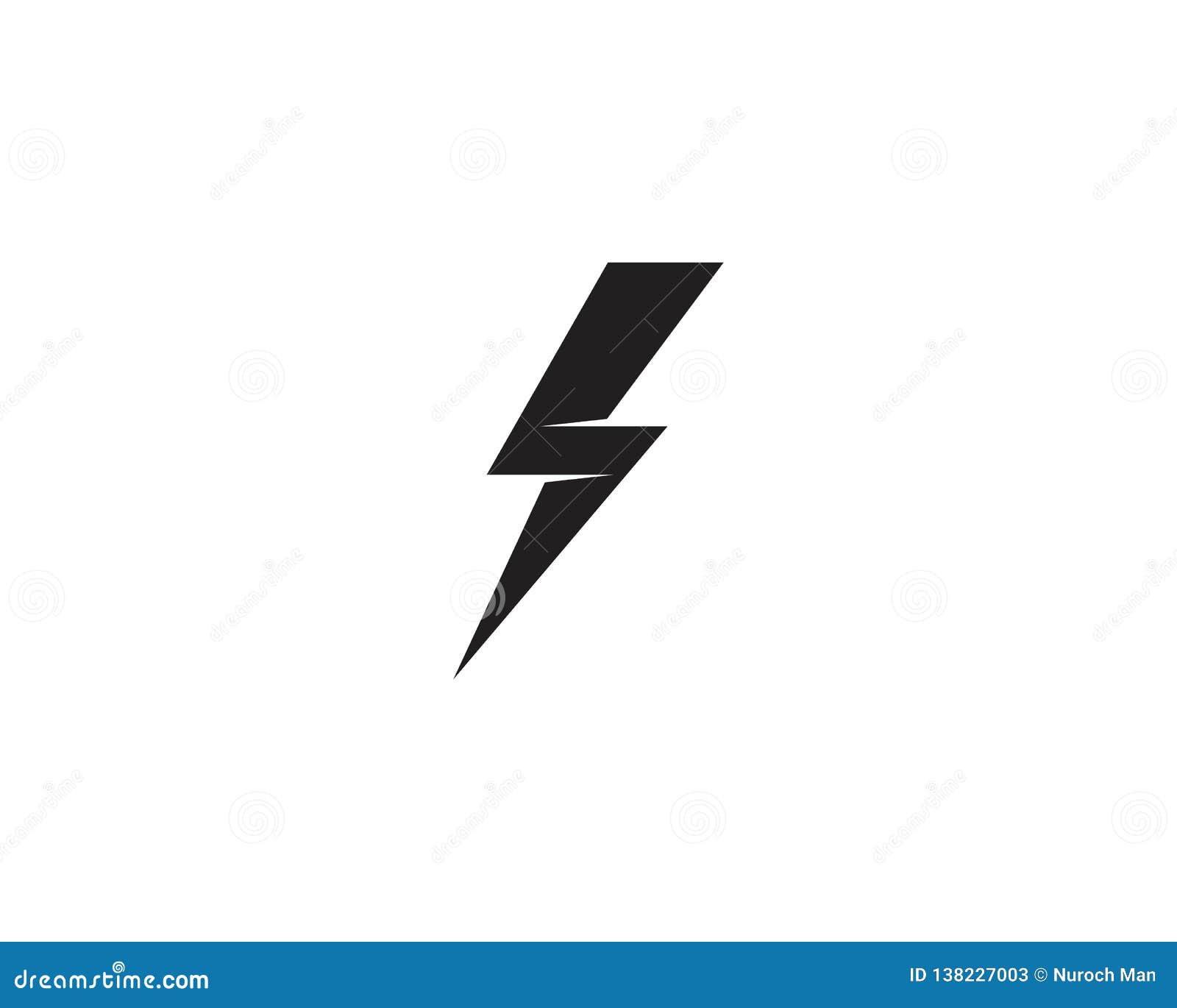 Flash Lightning Logo Black Vector Stock Vector Illustration of