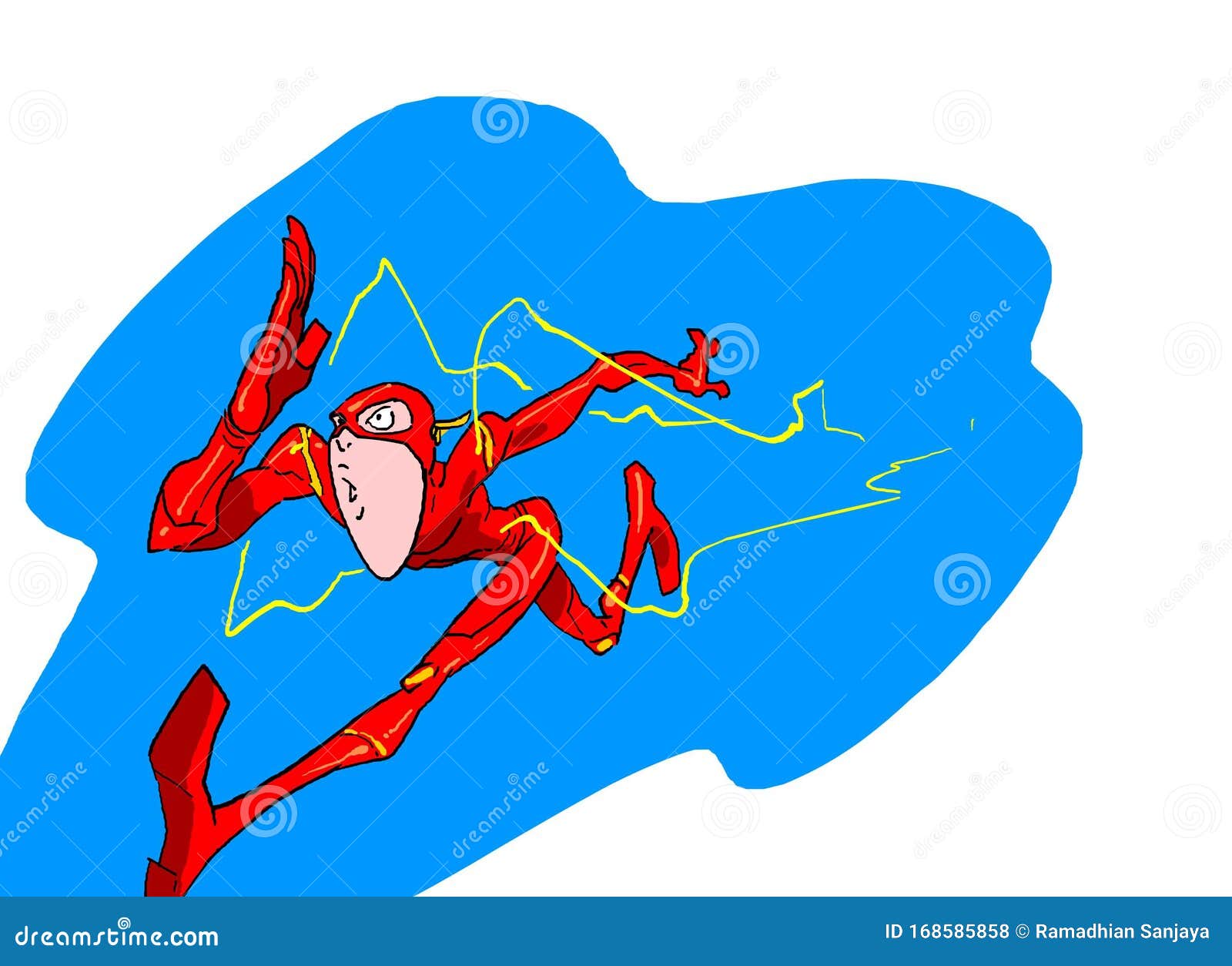 The Flash Running in Strong Pose with Electrical Splash Stock Vector - Illustration of flash, funny: 168585858 The Flash Running in Strong Pose with Electrical Splash Stock Vector - Illustration of flash, funny: 168585858