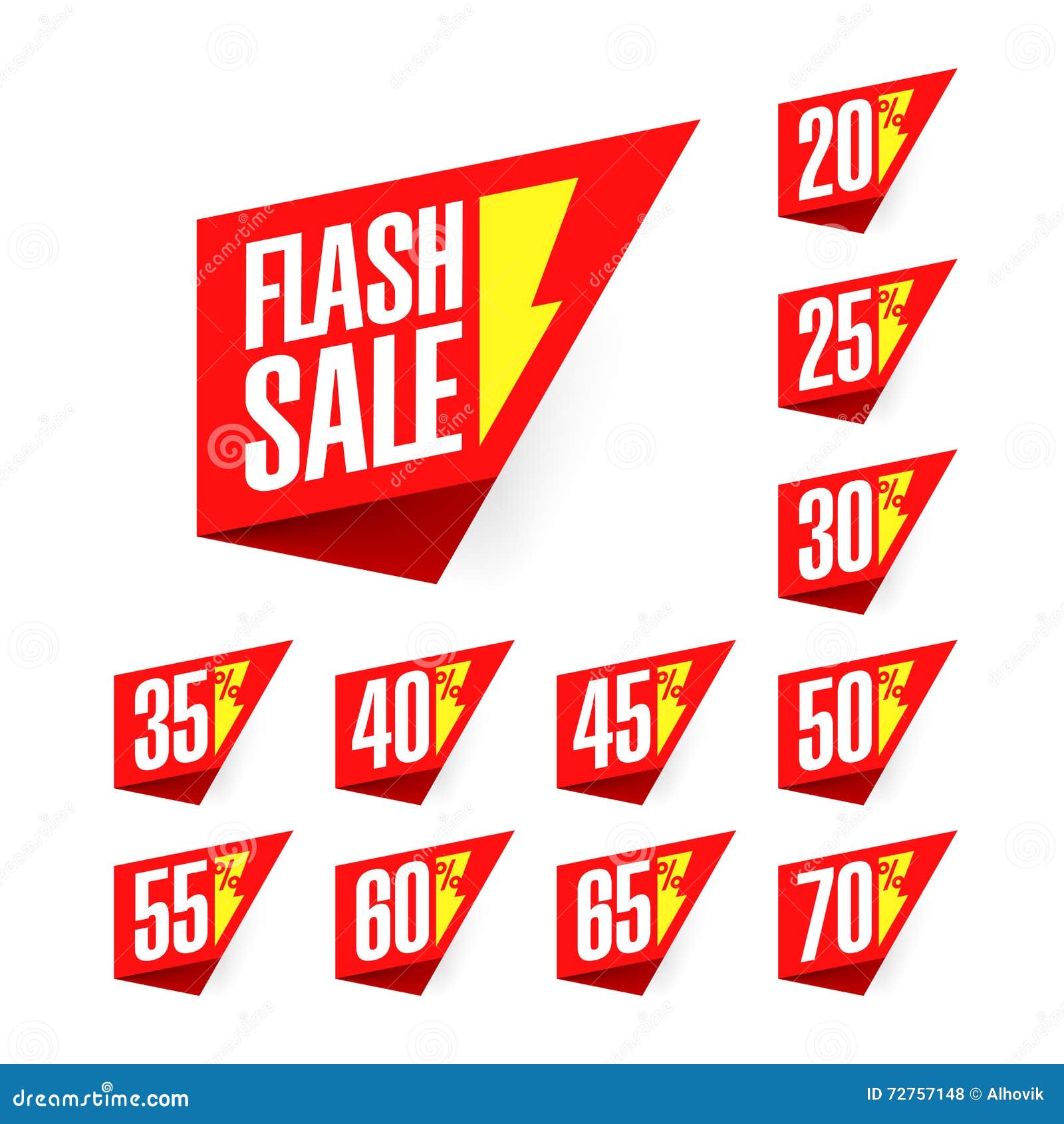 flash sale discount labels