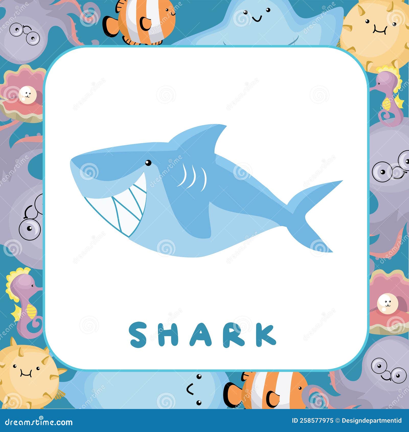 Shark Flashcard Stock Illustrations – 47 Shark Flashcard Stock