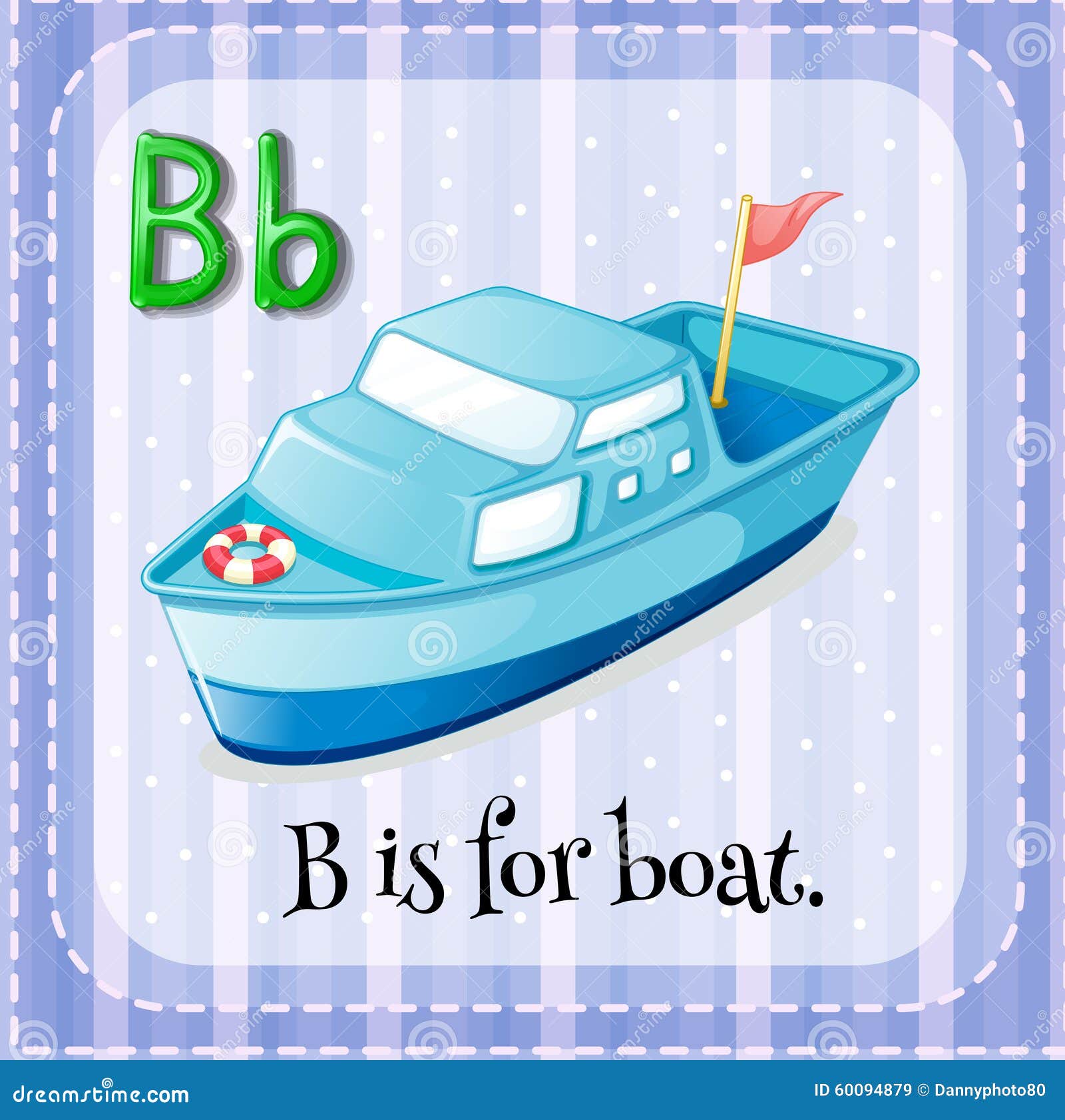 Flashcard Letter B Is For Boat Stock Vector - Image: 60094879
