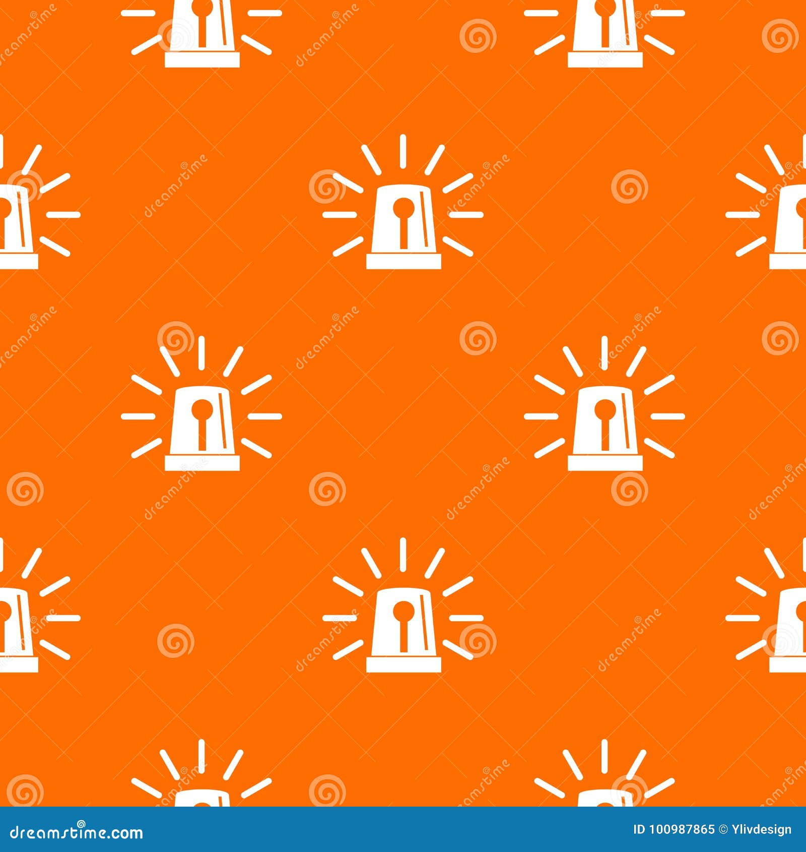 Flashing Emergency Light Pattern Seamless Stock Vector Illustration