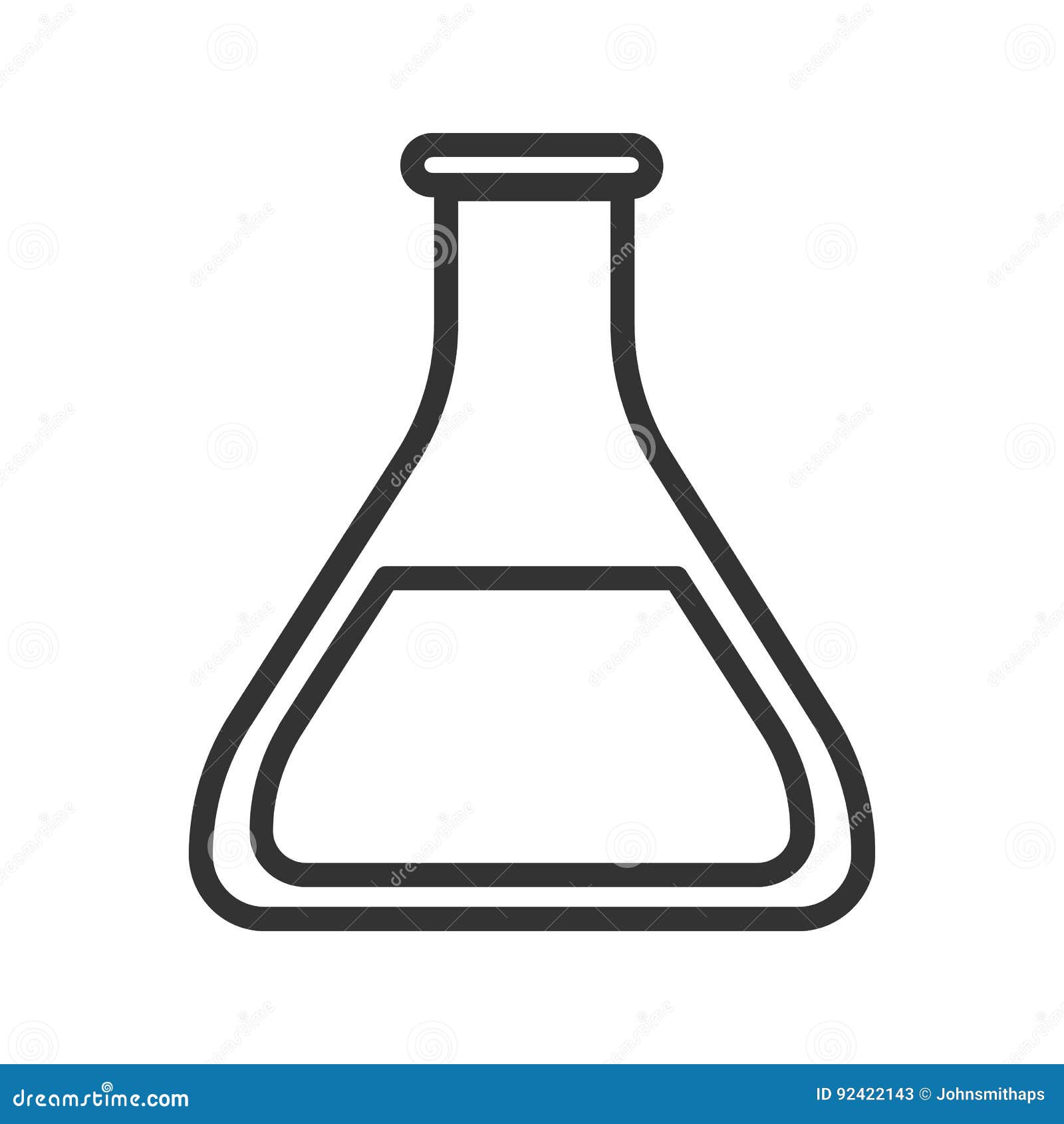 Flask Linear Icon. Thin Line Illustration. Vector Isolated Outline