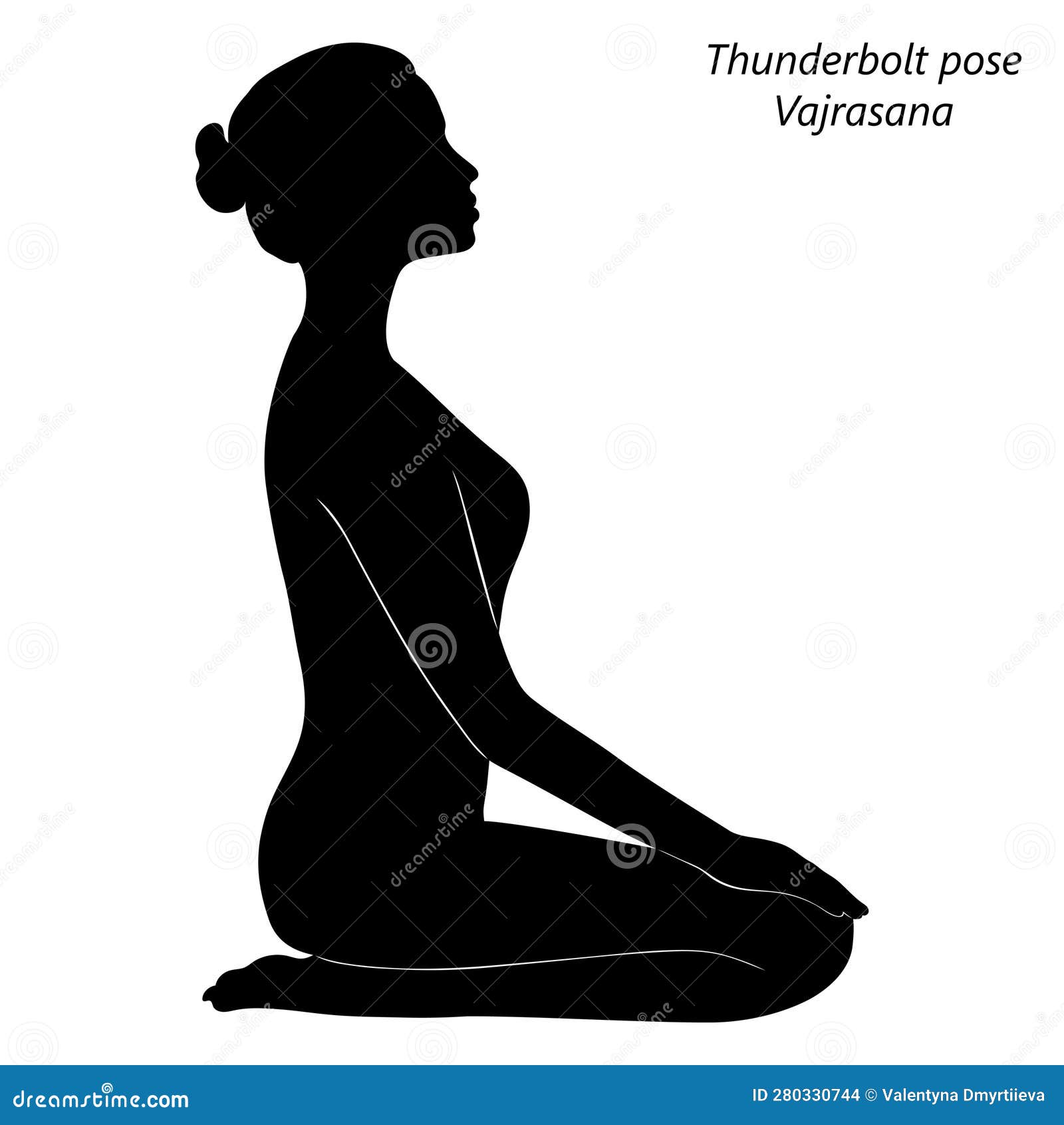 Man doing Thunderbolt Pose, Adamantine Pose, Diamond Pose. Practice  Vajrasana. 24311259 Vector Art at Vecteezy