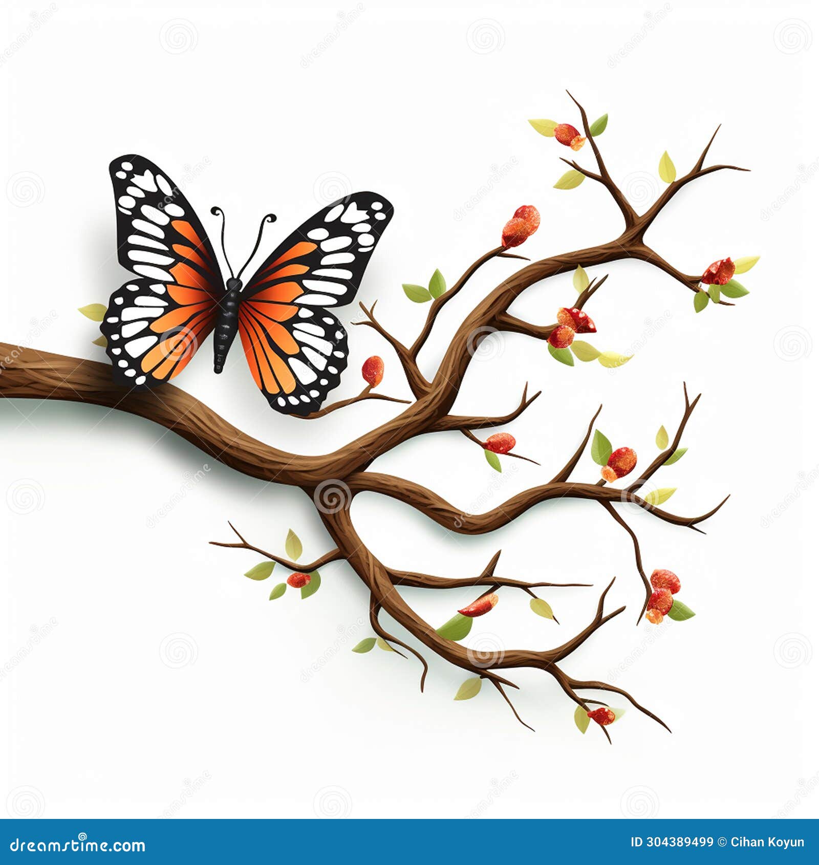 Flat Butterfly Flying Effortless Movement Stock Vector - Illustration of  love, background: 304389511