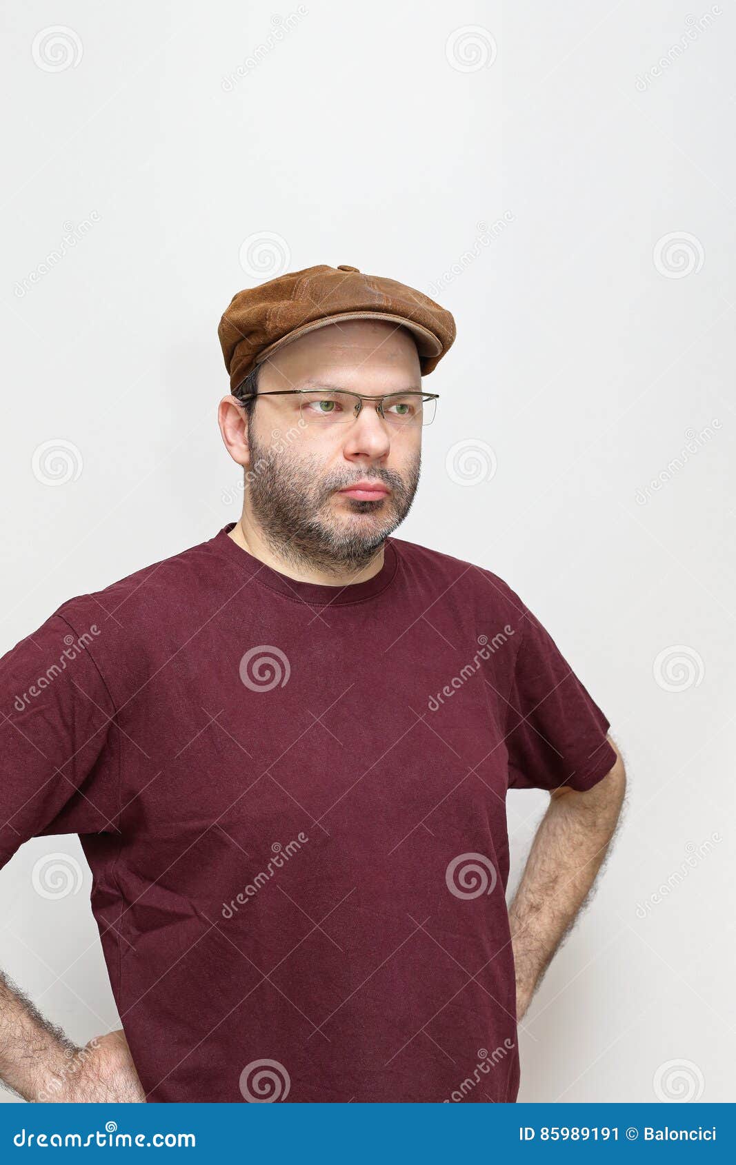 Flat Cap Man stock image. Image of beard, middle, eyewear 85989191