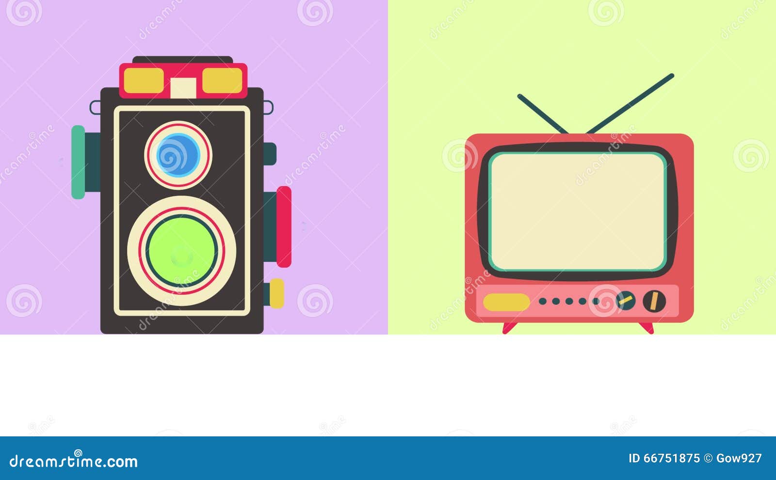 Flat Cartoon Animation of Old Retro Multimedia Telecommunication Technology  Icon Design Collection Set in Pastel Color Used for Pr Stock Video - Video  of media, cell: 66751875