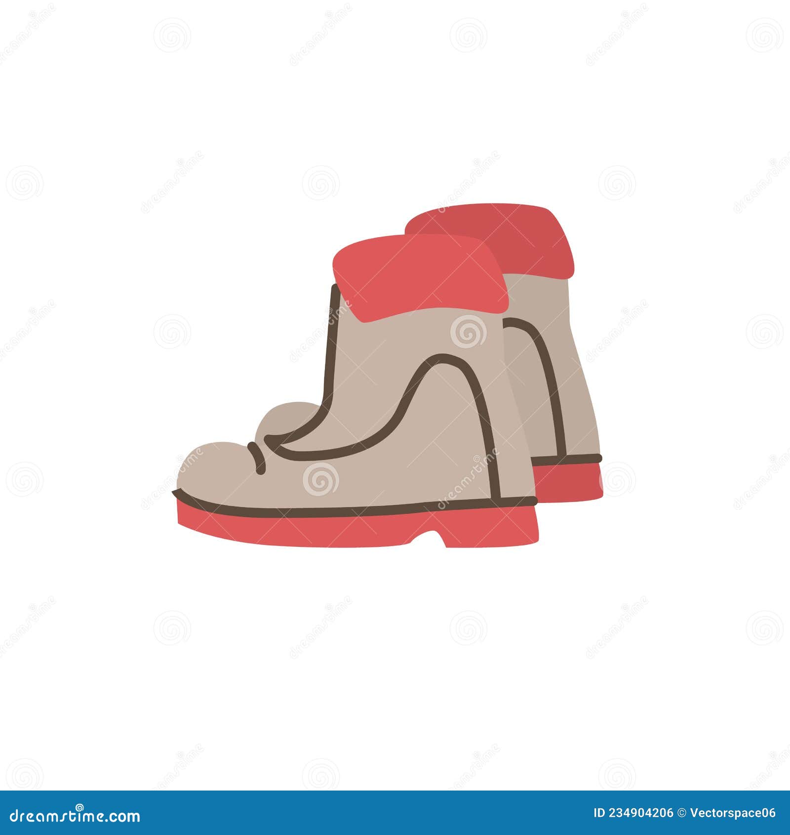 Flat Cartoon Fashionable Laarzen Mode Shopping Vector Illustratie ...