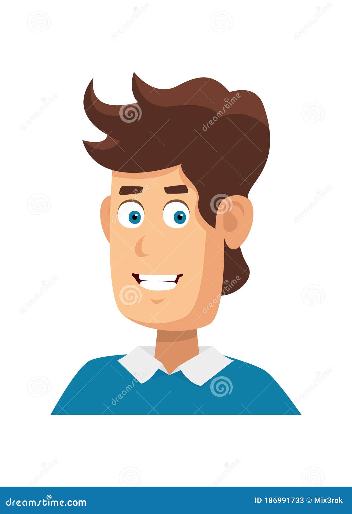 Flat Cartoon Hipster Character, Vector Illustration Stock Vector ...