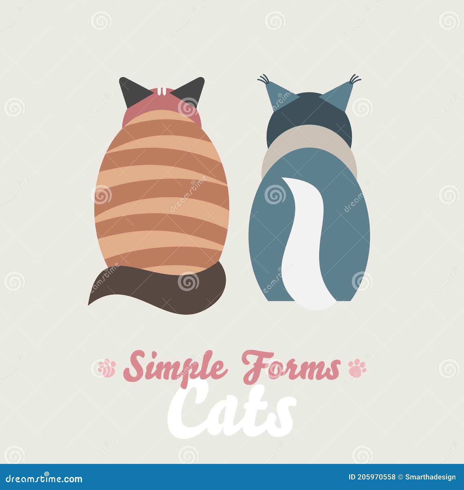 Cats Flat Icon Vector Illustration Stock Vector by ©nettibuletti